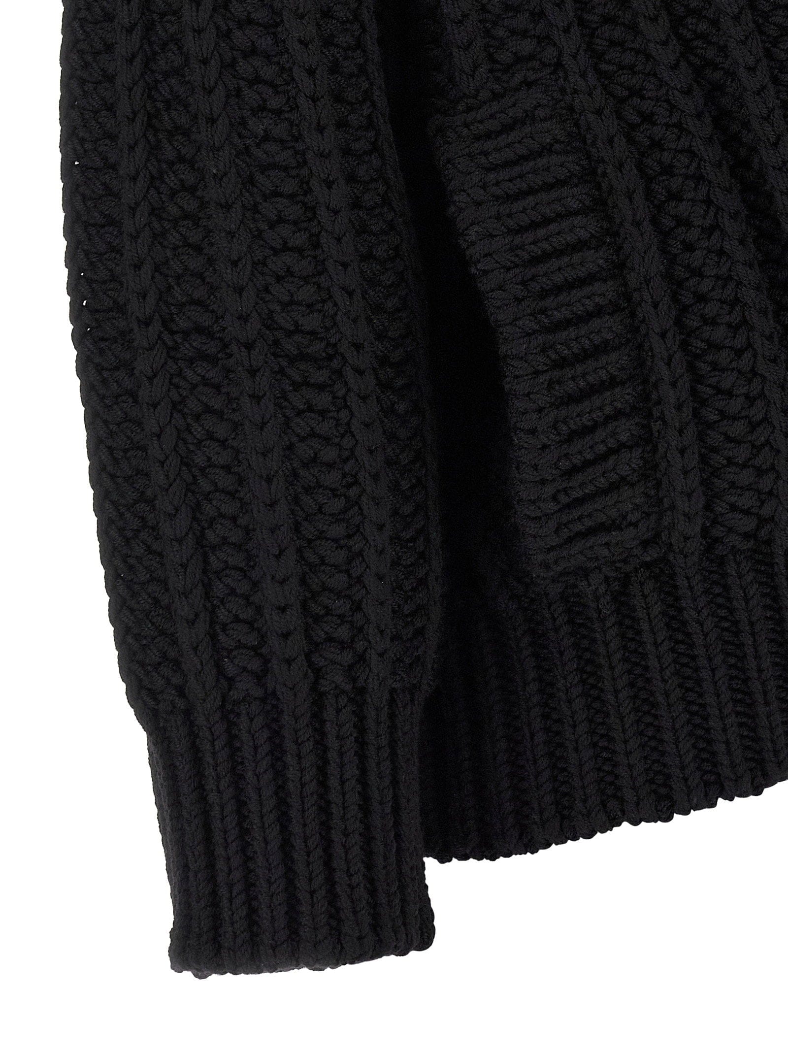 Dolce & Gabbana Coarse Wool Cardigan — Black