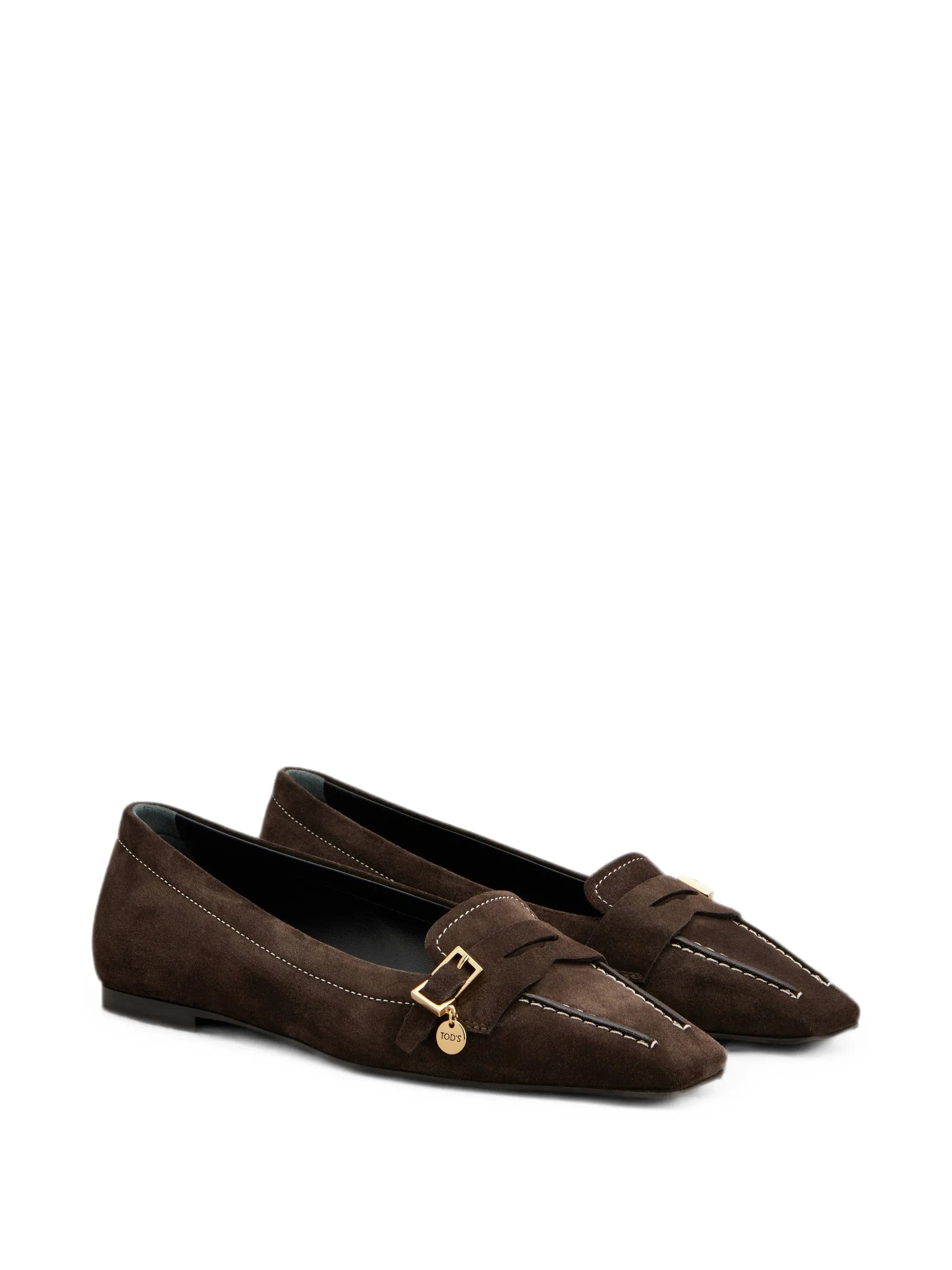 Tod's buckle - detail contrast - stitch loafers