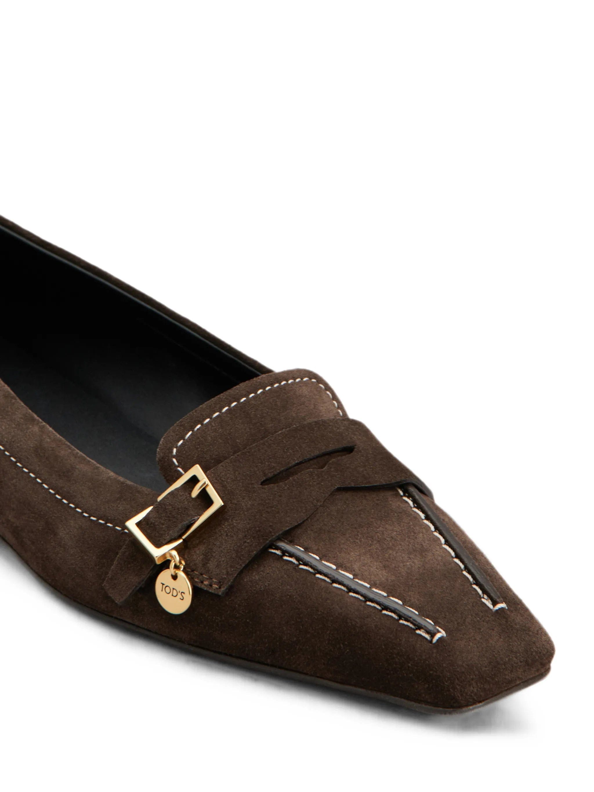 Tod's buckle - detail contrast - stitch loafers