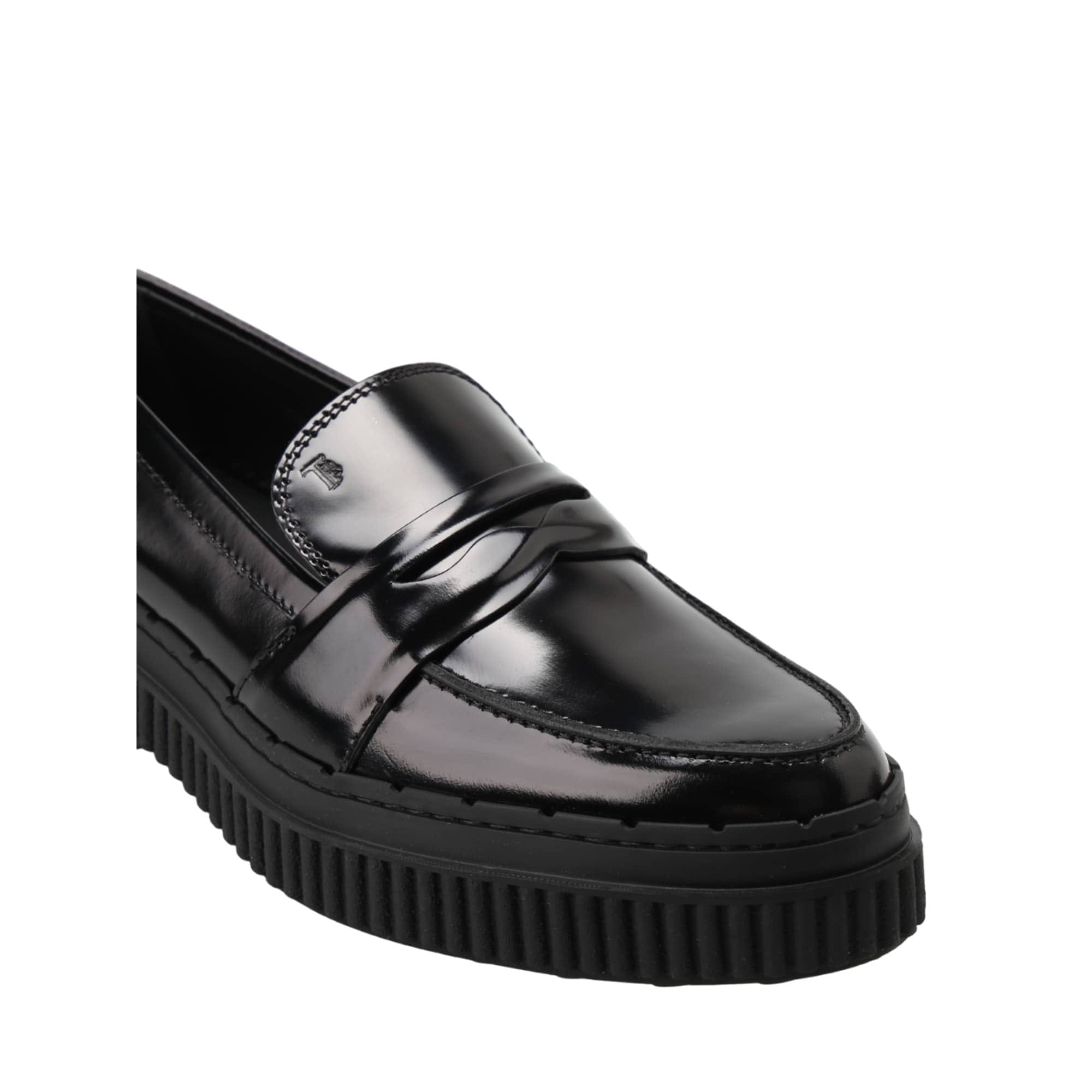 Tod's Metallic Leather Maxi Sole Loafers