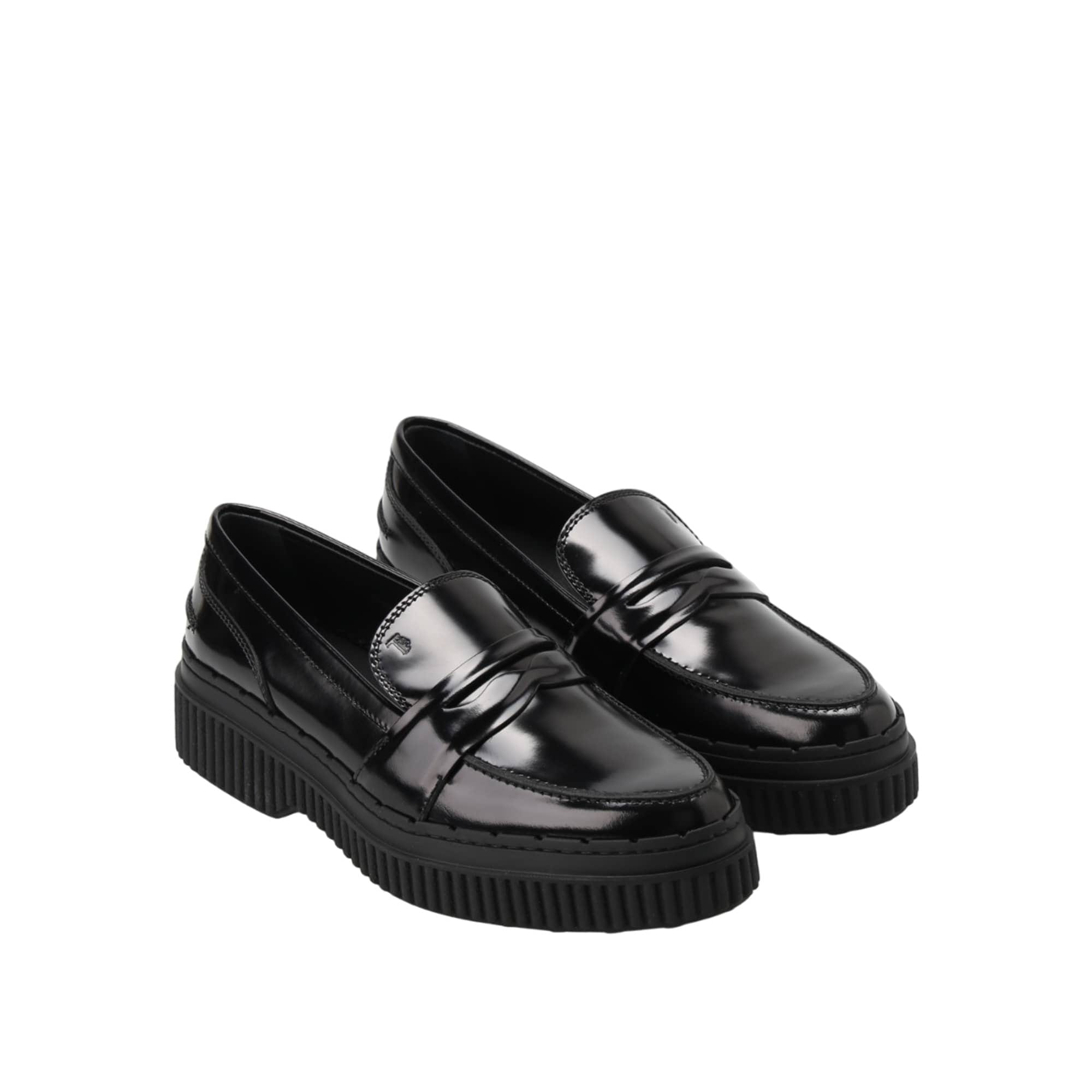 Tod's Metallic Leather Maxi Sole Loafers