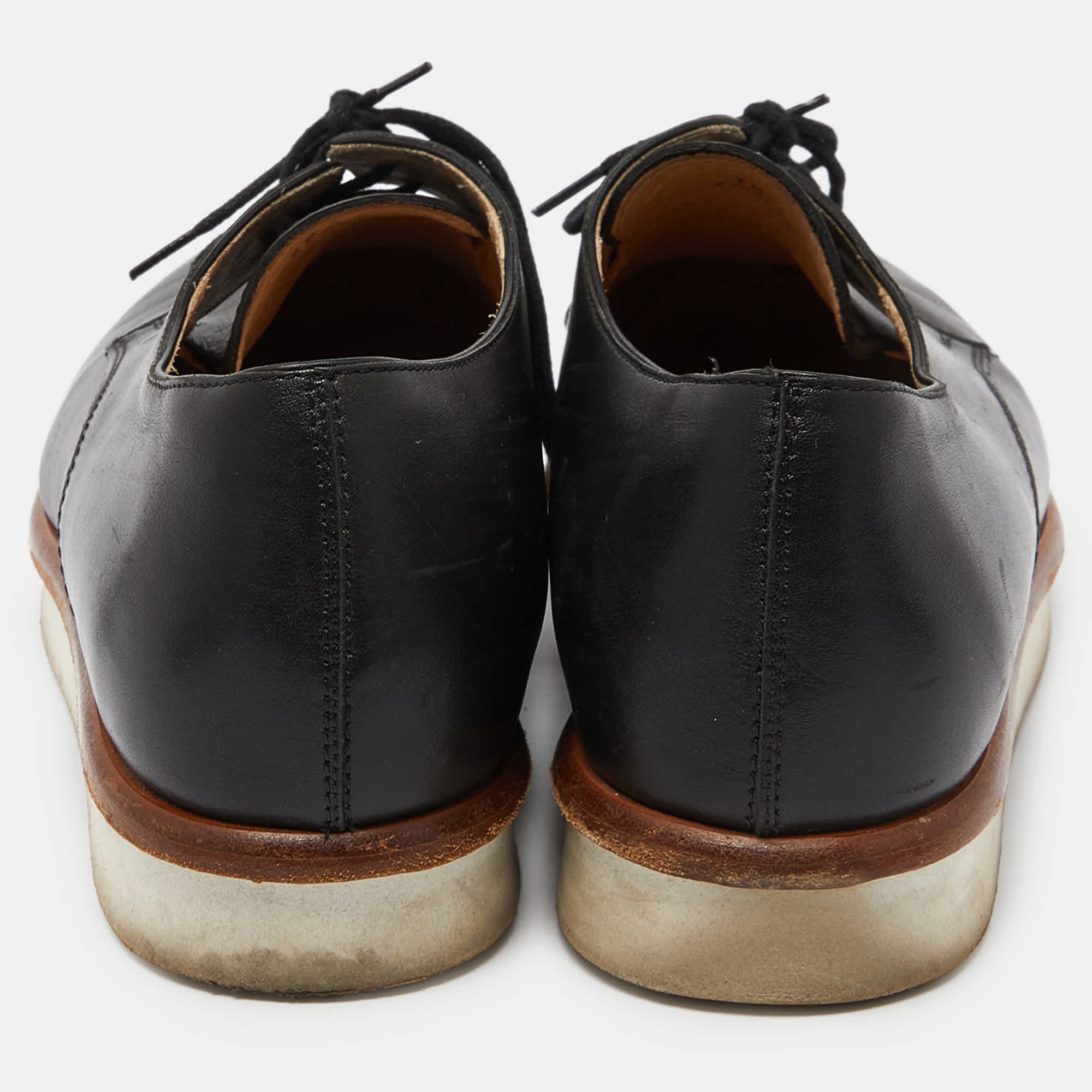 Tod's Black Leather Platform Oxfords