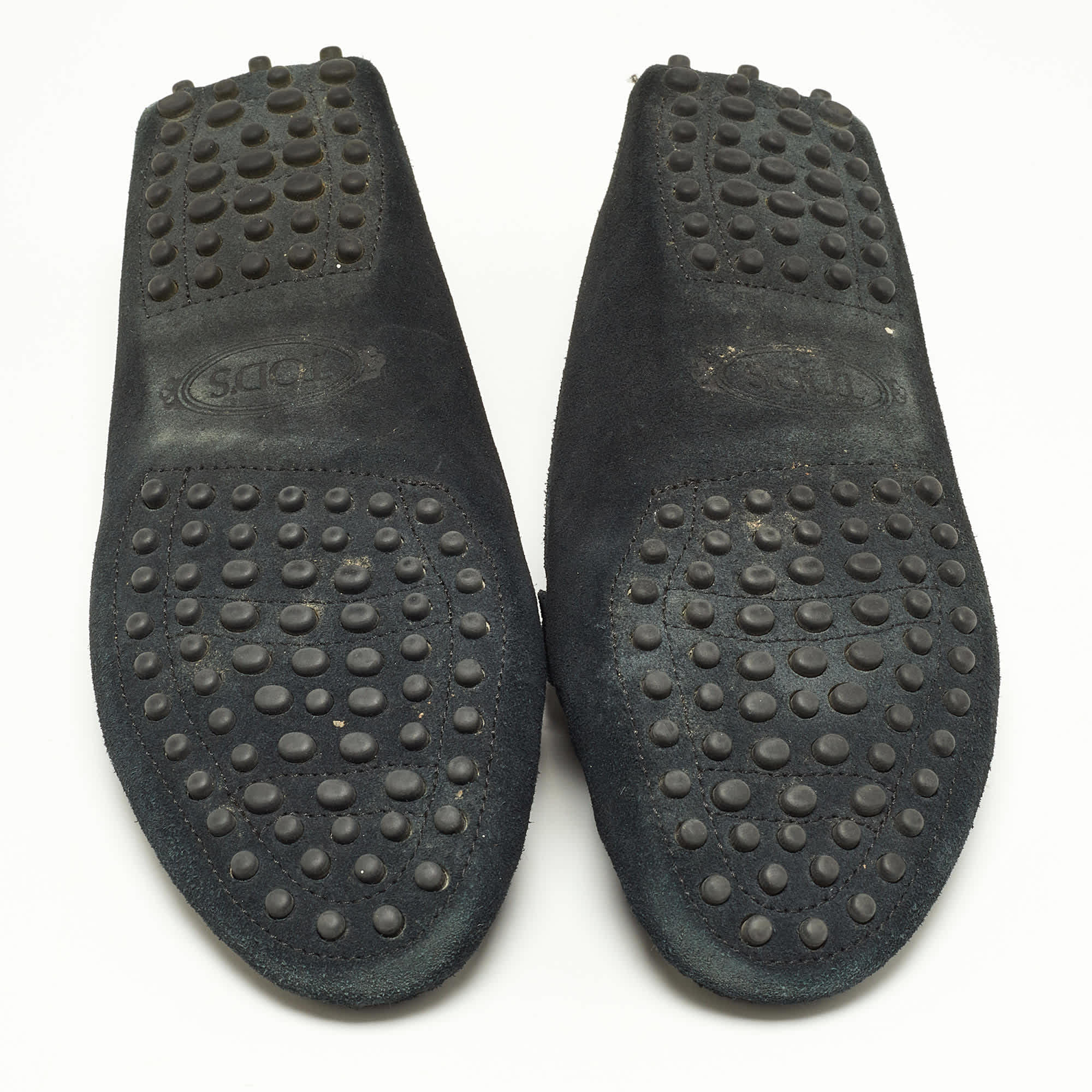 Tod's Black Suede Horsebit Loafers