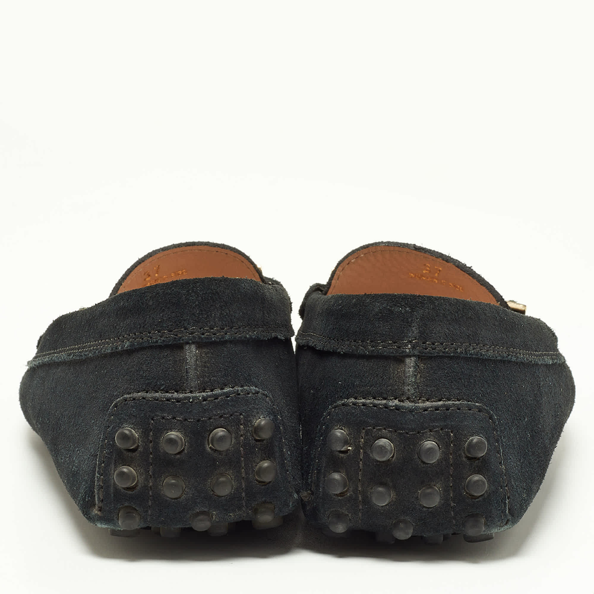 Tod's Black Suede Horsebit Loafers