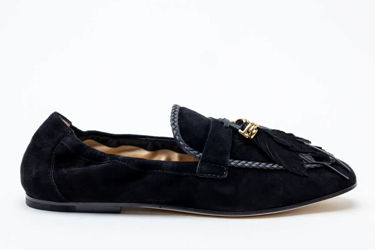 Tod's Feather Appliqué Loafers