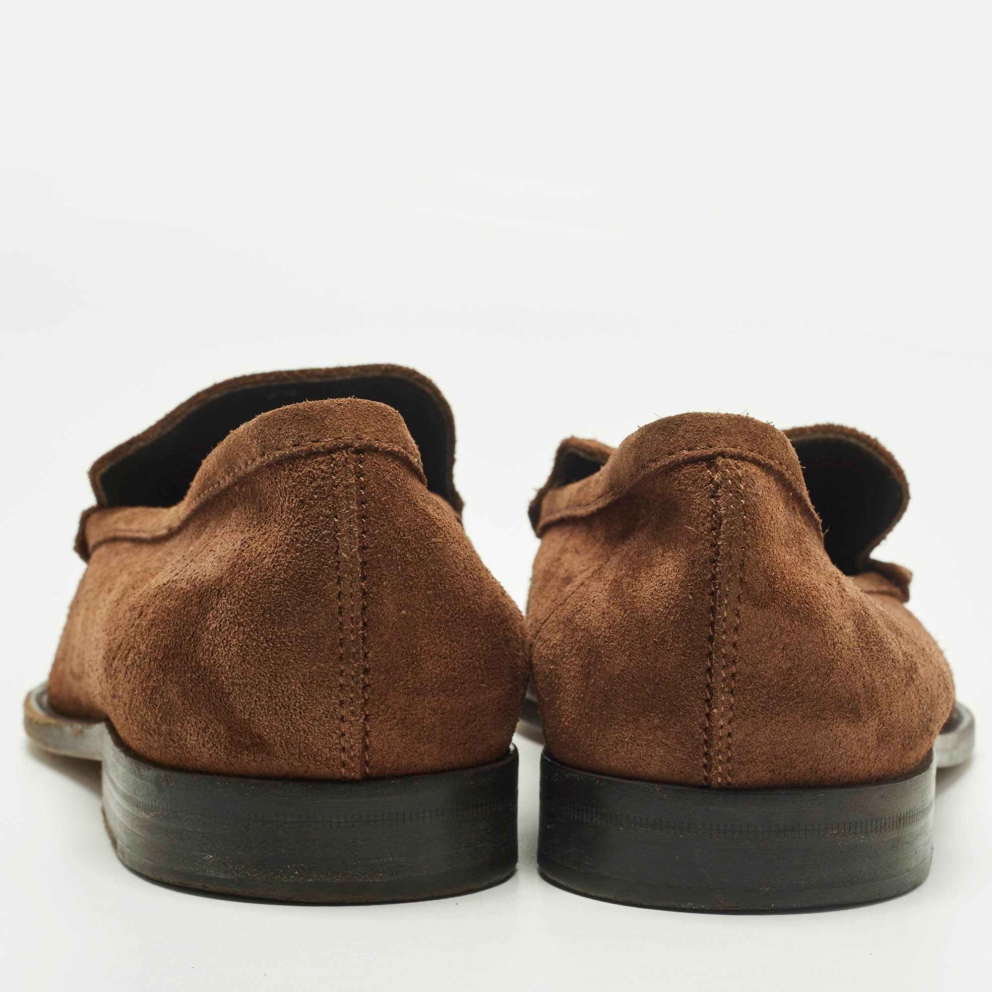 Tod's Size 41.5 Brown Suede Penny Loafers