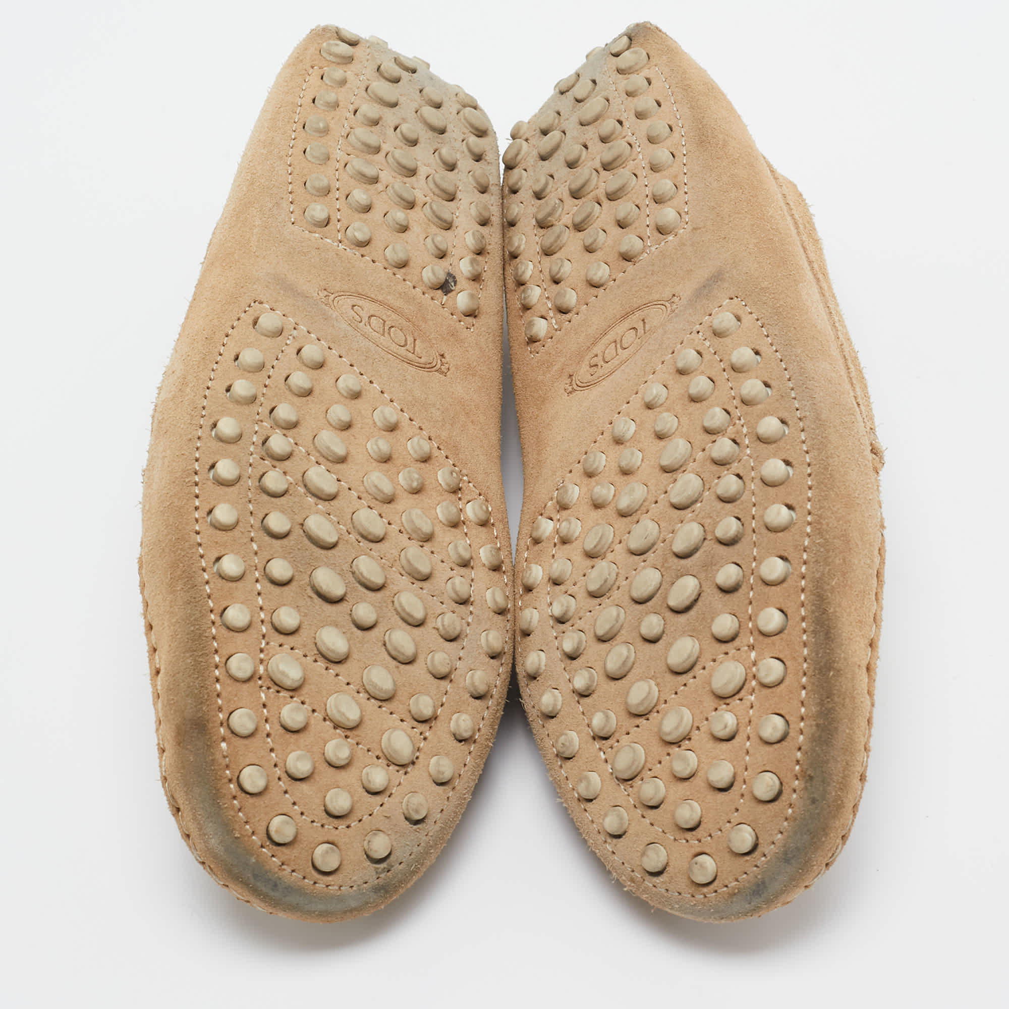 Tod's Light Brown Suede Penny Loafers