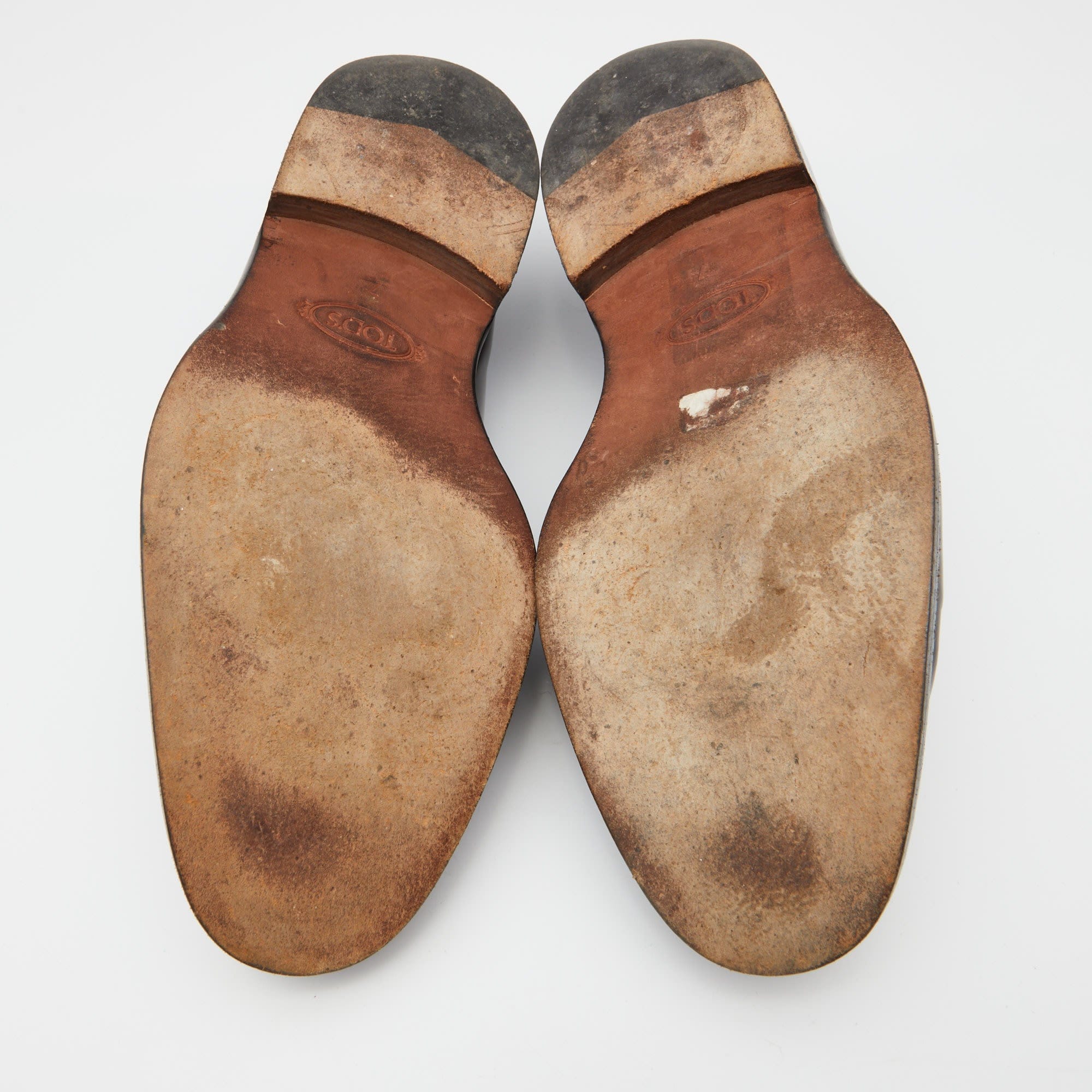 Tod's Dark Brown Leather Slip On Loafers