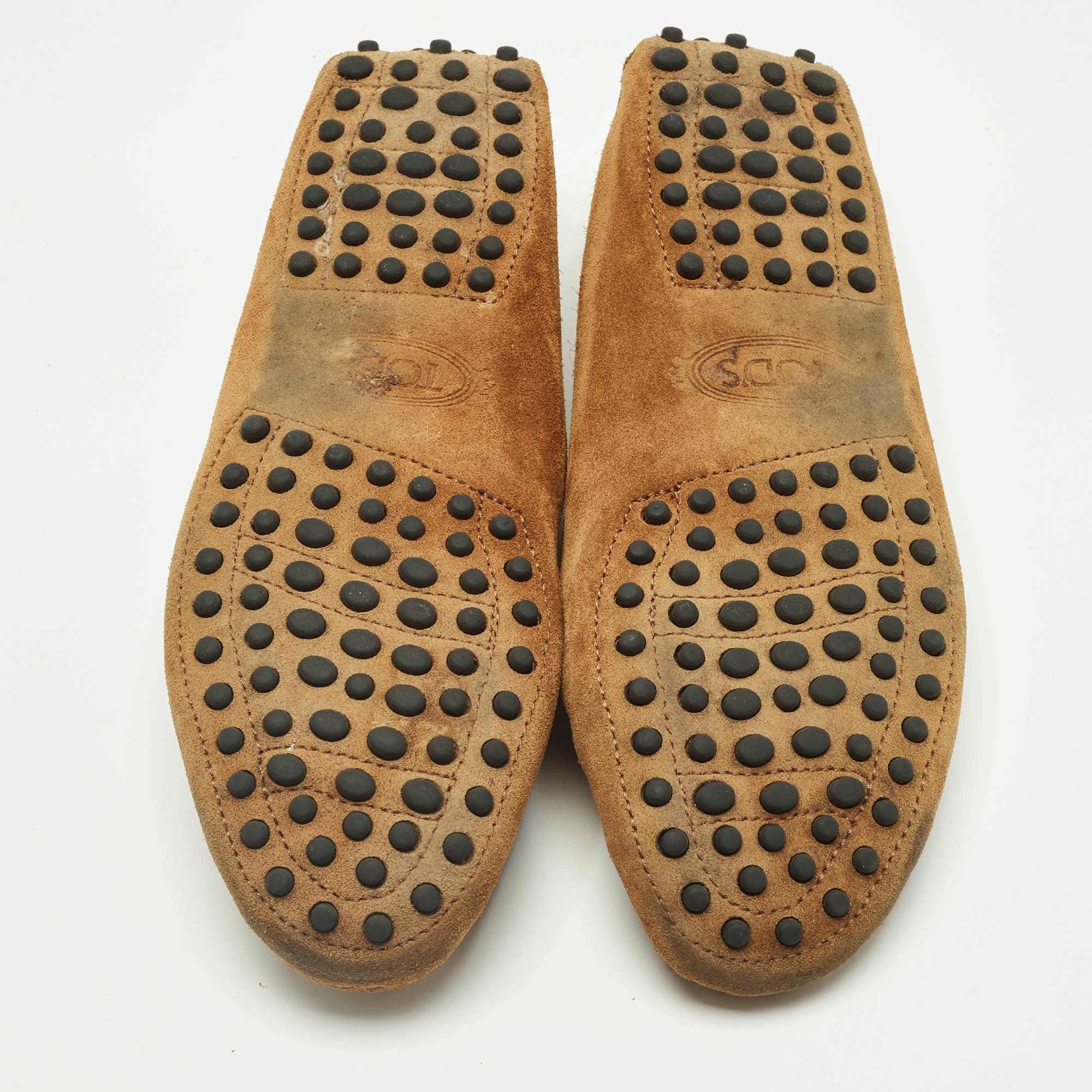 Tod's Brown Suede Penny Loafers