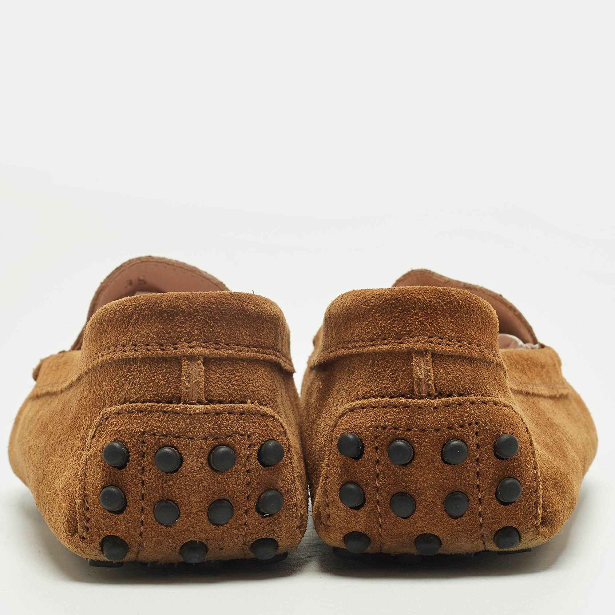 Tod's Brown Suede Penny Loafers