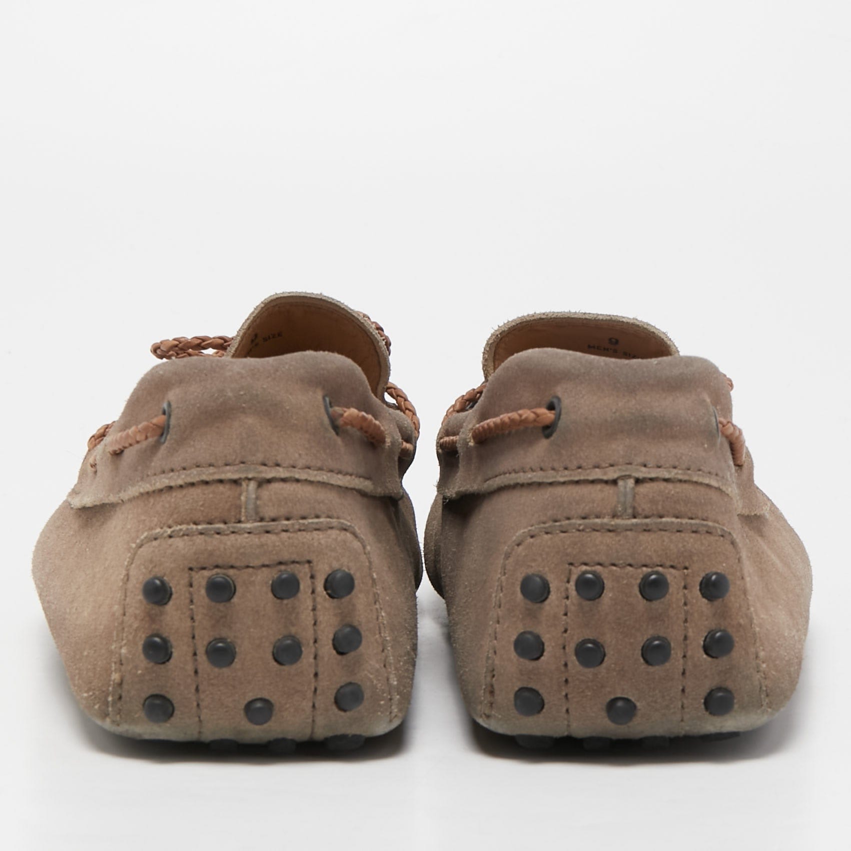 Tod's Light Brown Suede Bow Slip On Loafers