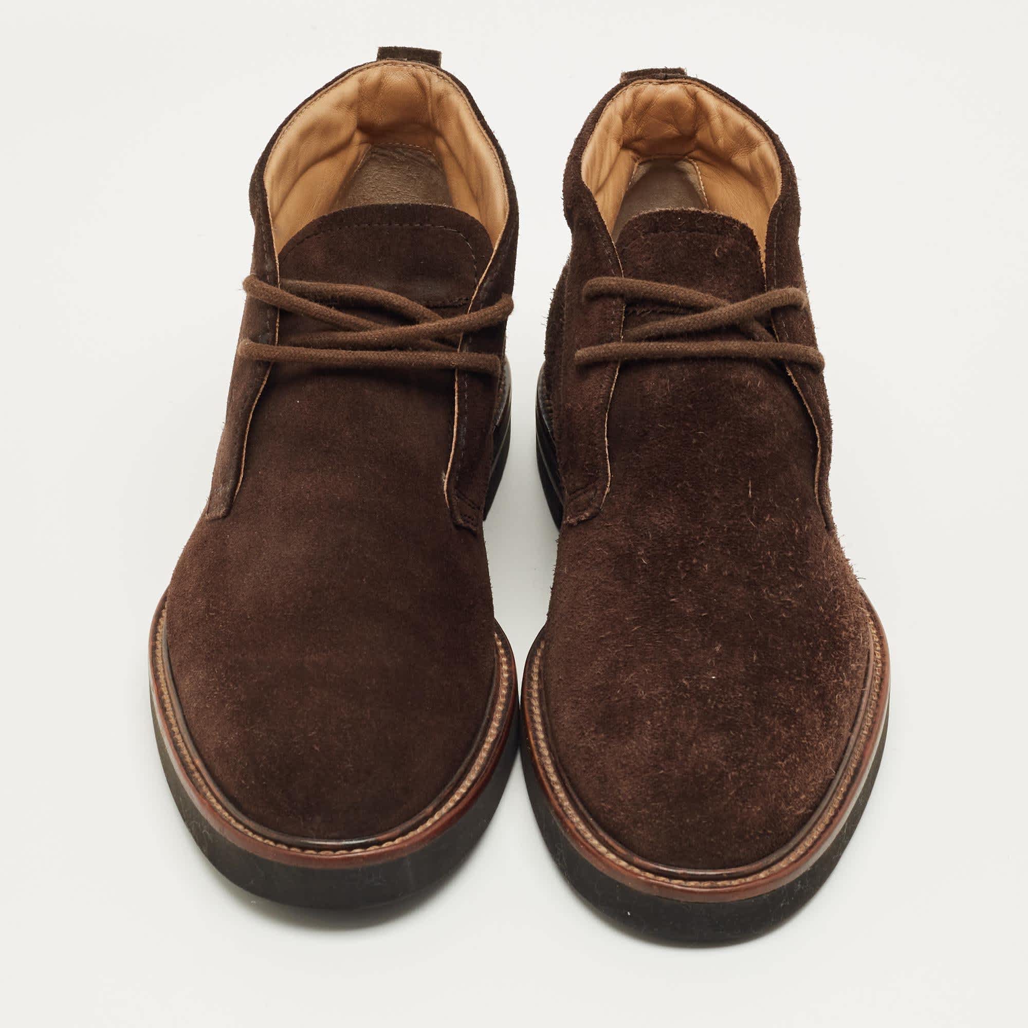 Tod's Brown Suede Ankle Length Boots