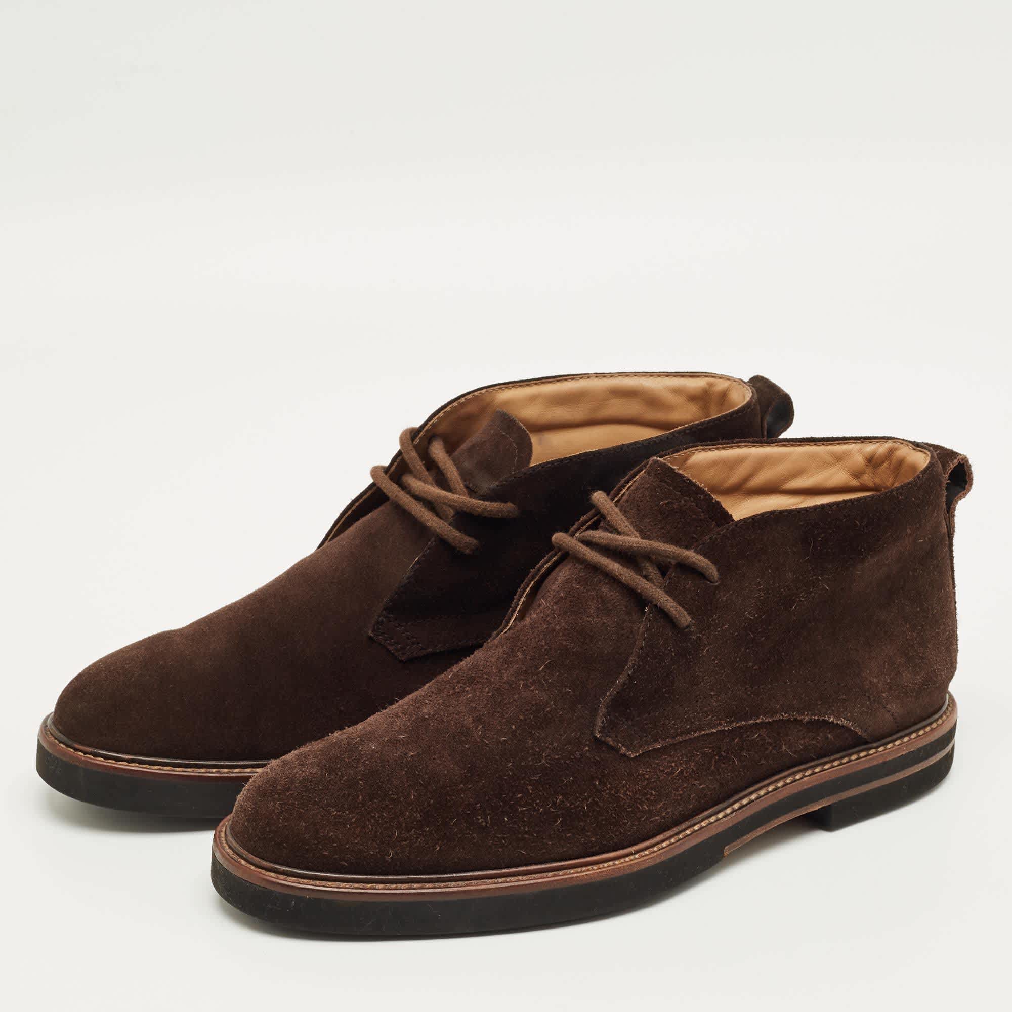 Tod's Brown Suede Ankle Length Boots