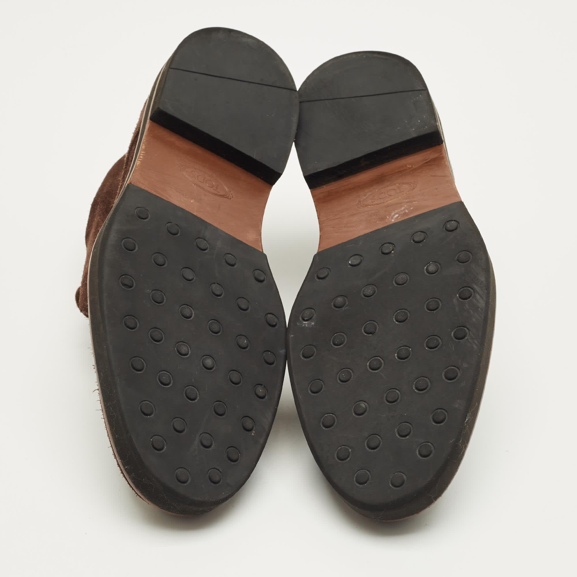 Tod's Brown Suede Ankle Length Boots