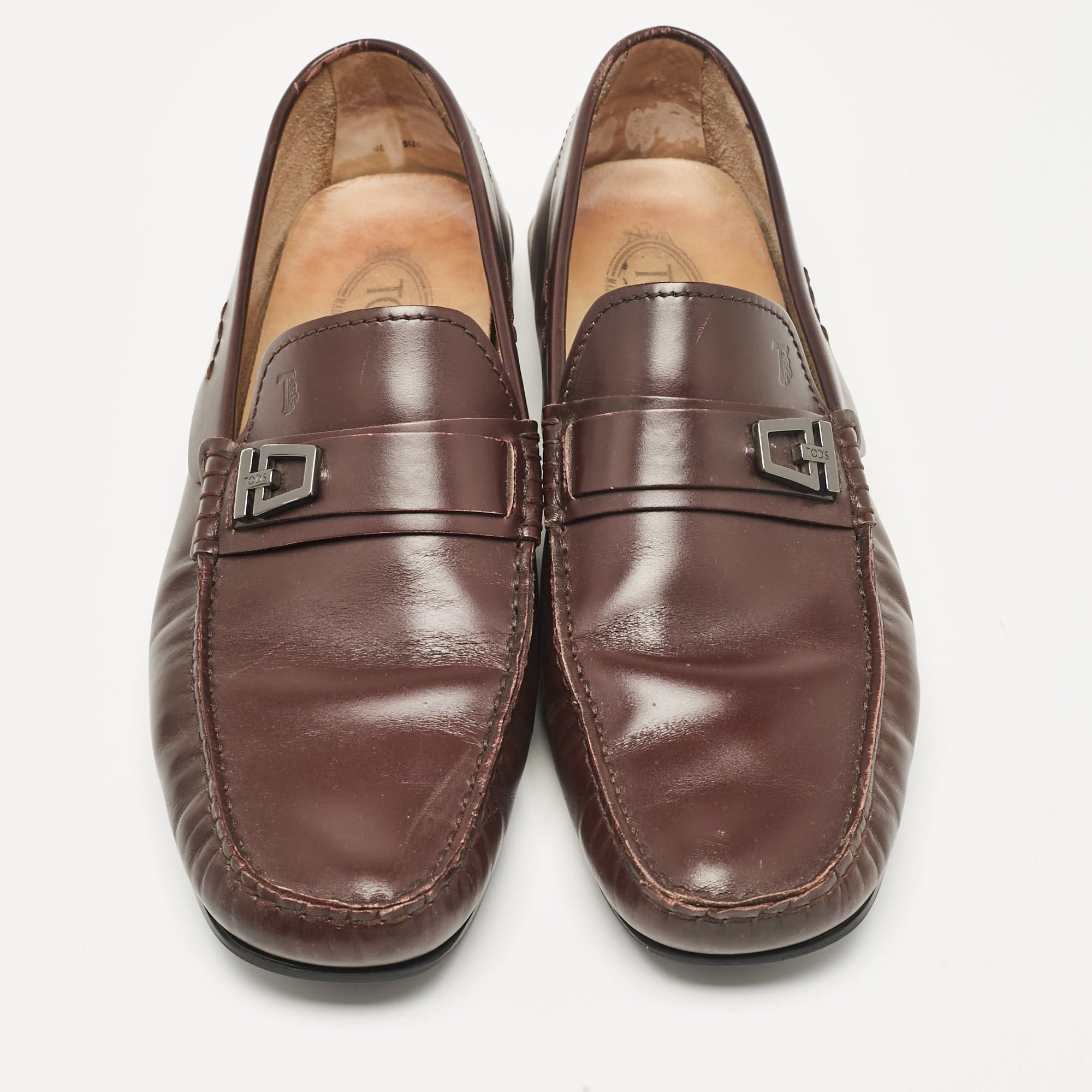 Tod's Brown Leather Slip On Loafers