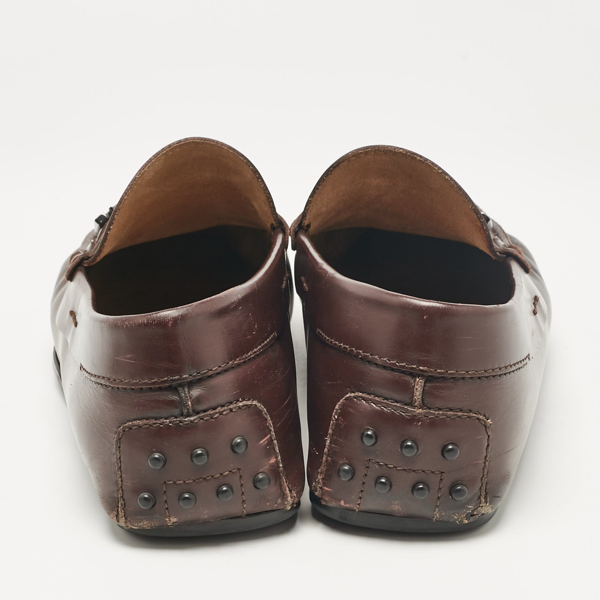 Tod's Brown Leather Slip On Loafers