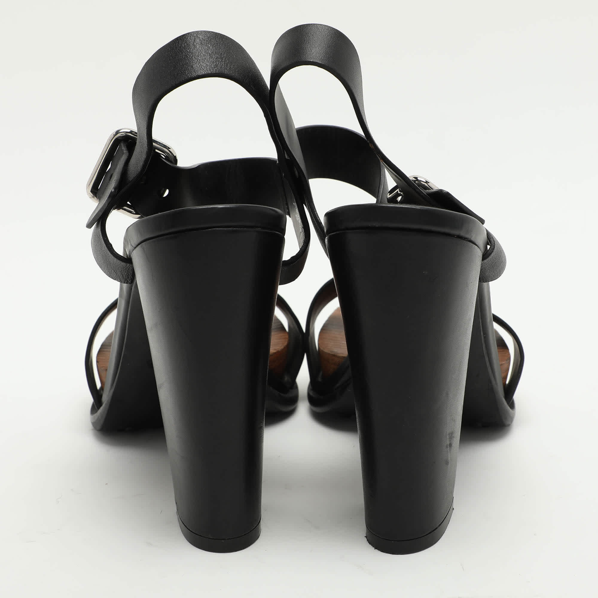 Tod's Black Leather Ankle Strap Sandals
