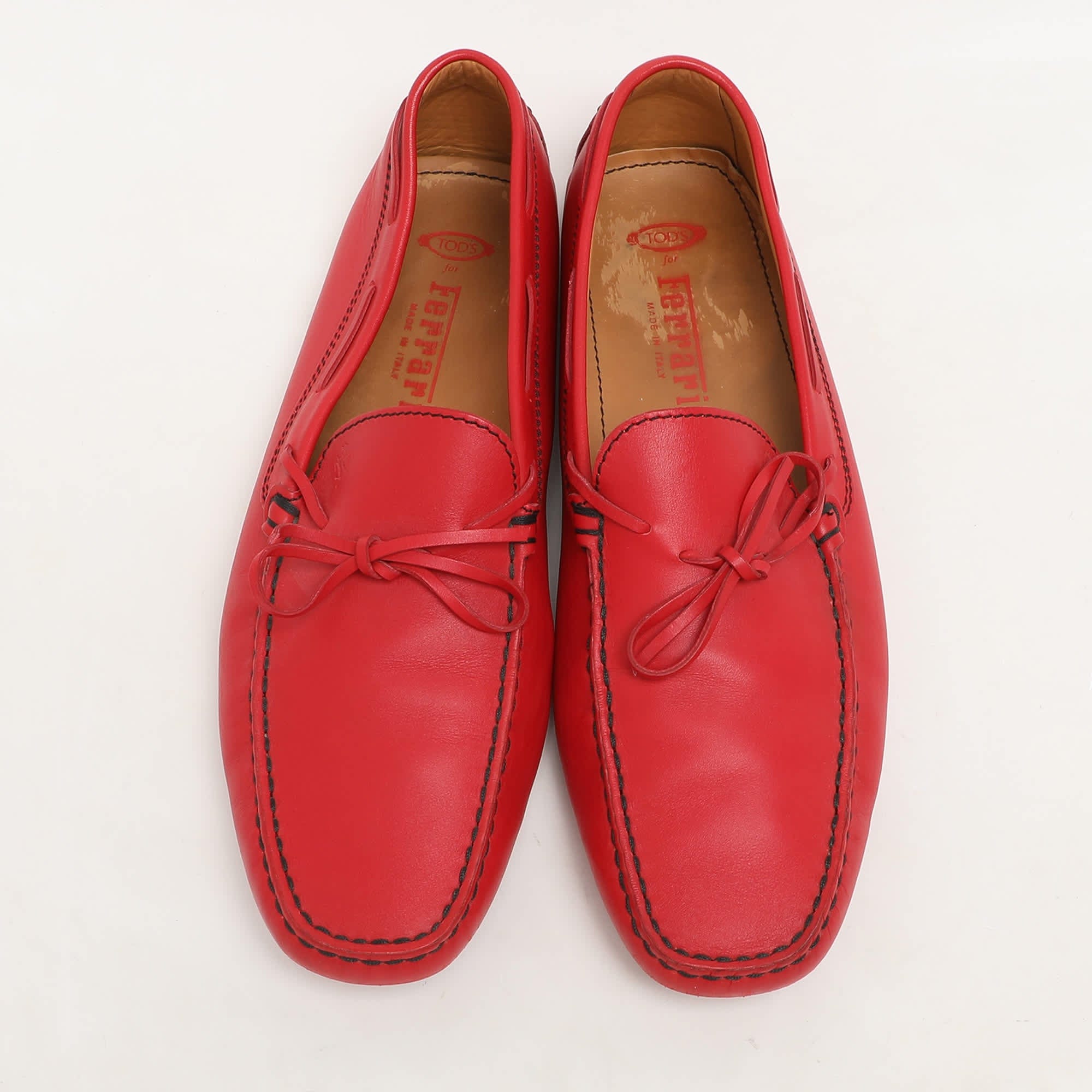 Tod's For Ferrari Leather City Gommino Loafers