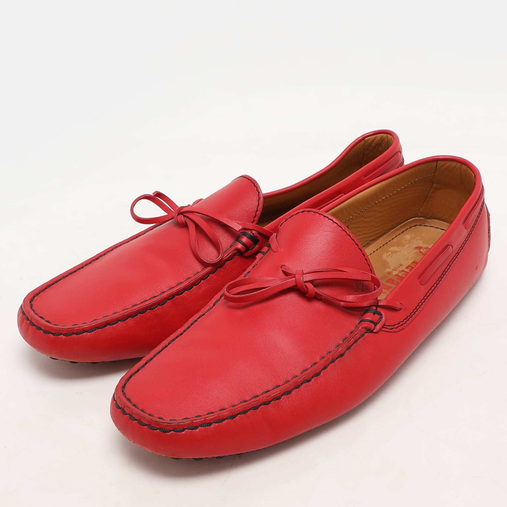 Tod's For Ferrari Leather City Gommino Loafers