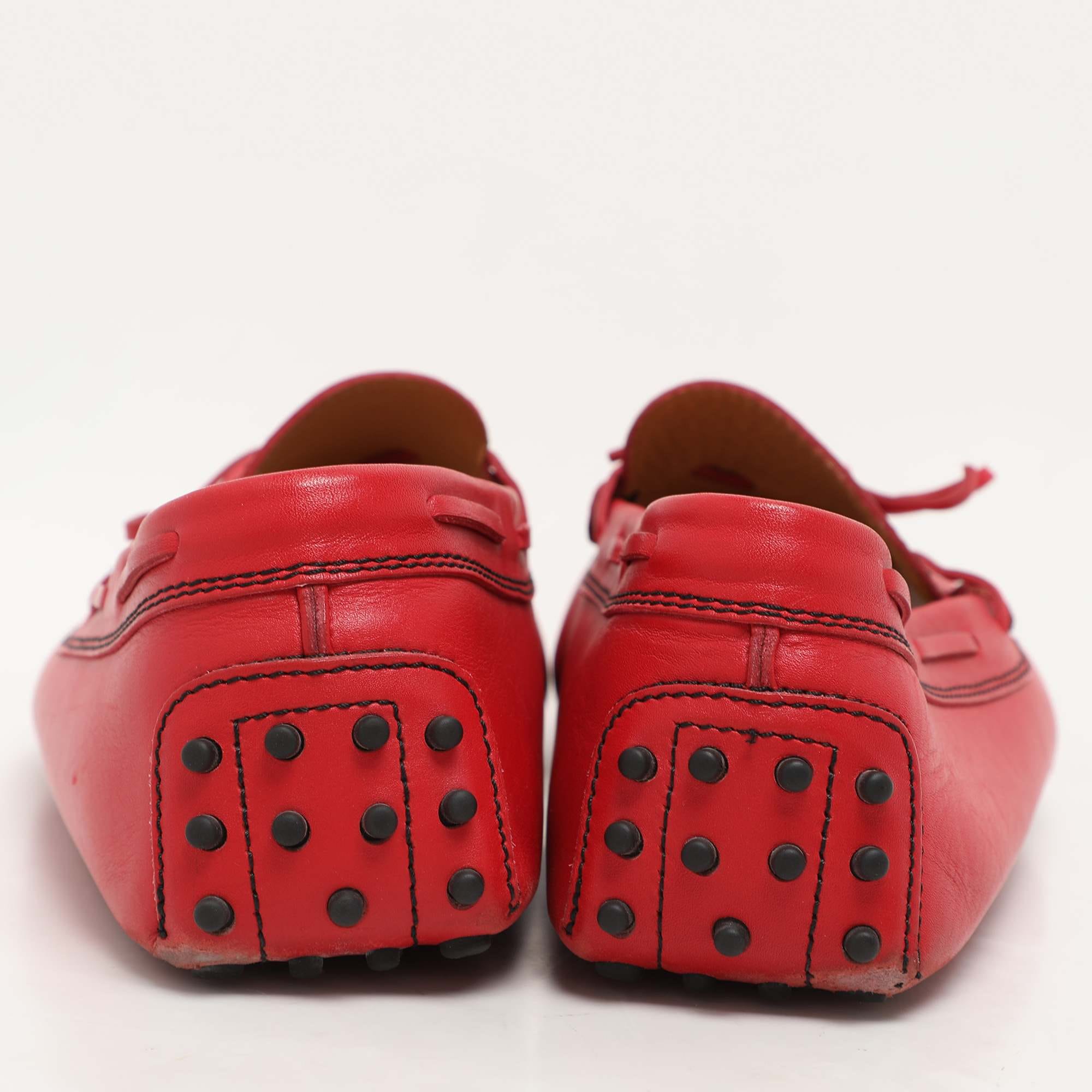 Tod's For Ferrari Leather City Gommino Loafers