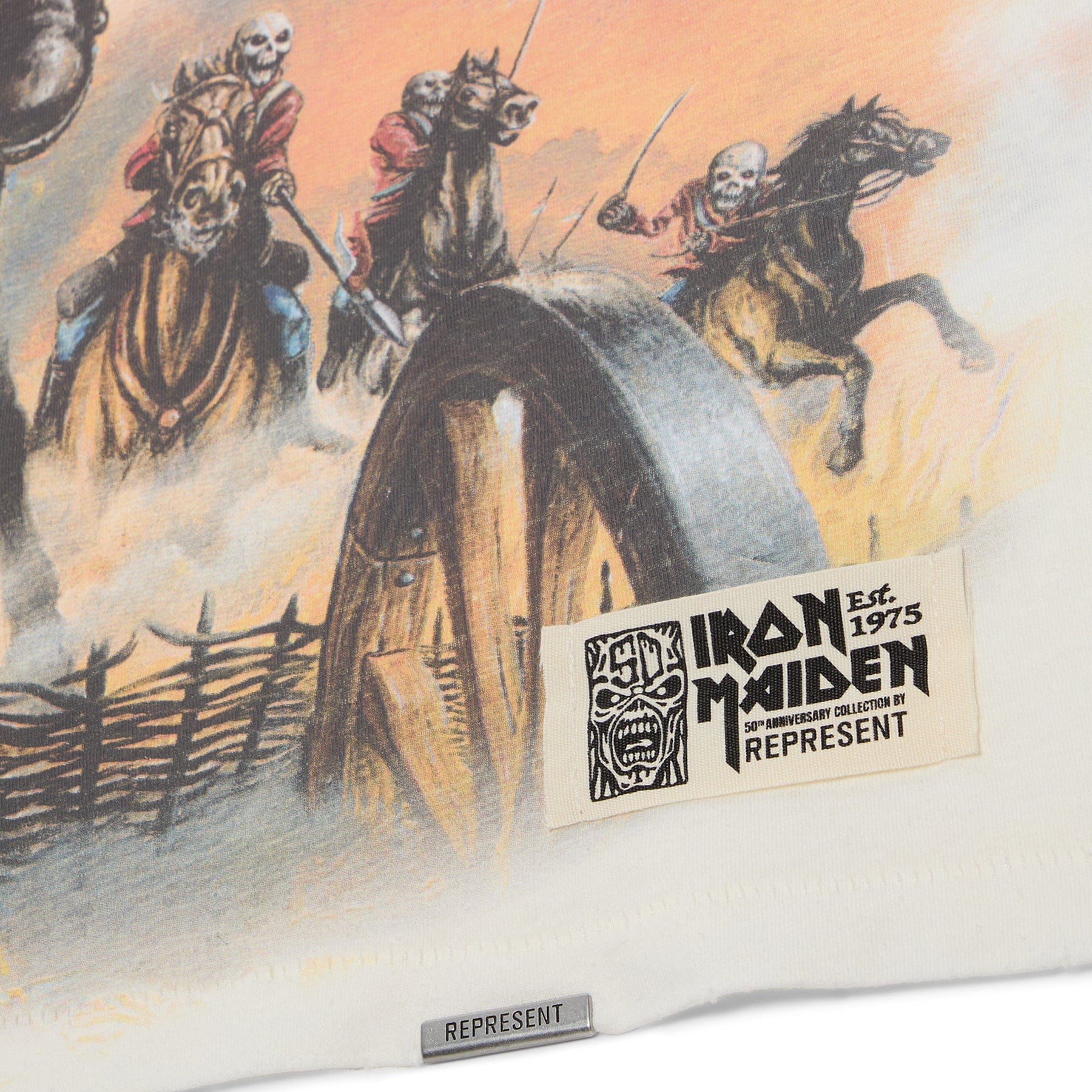 Represent x Iron Maiden Steed T - Shirt (Flat white)
