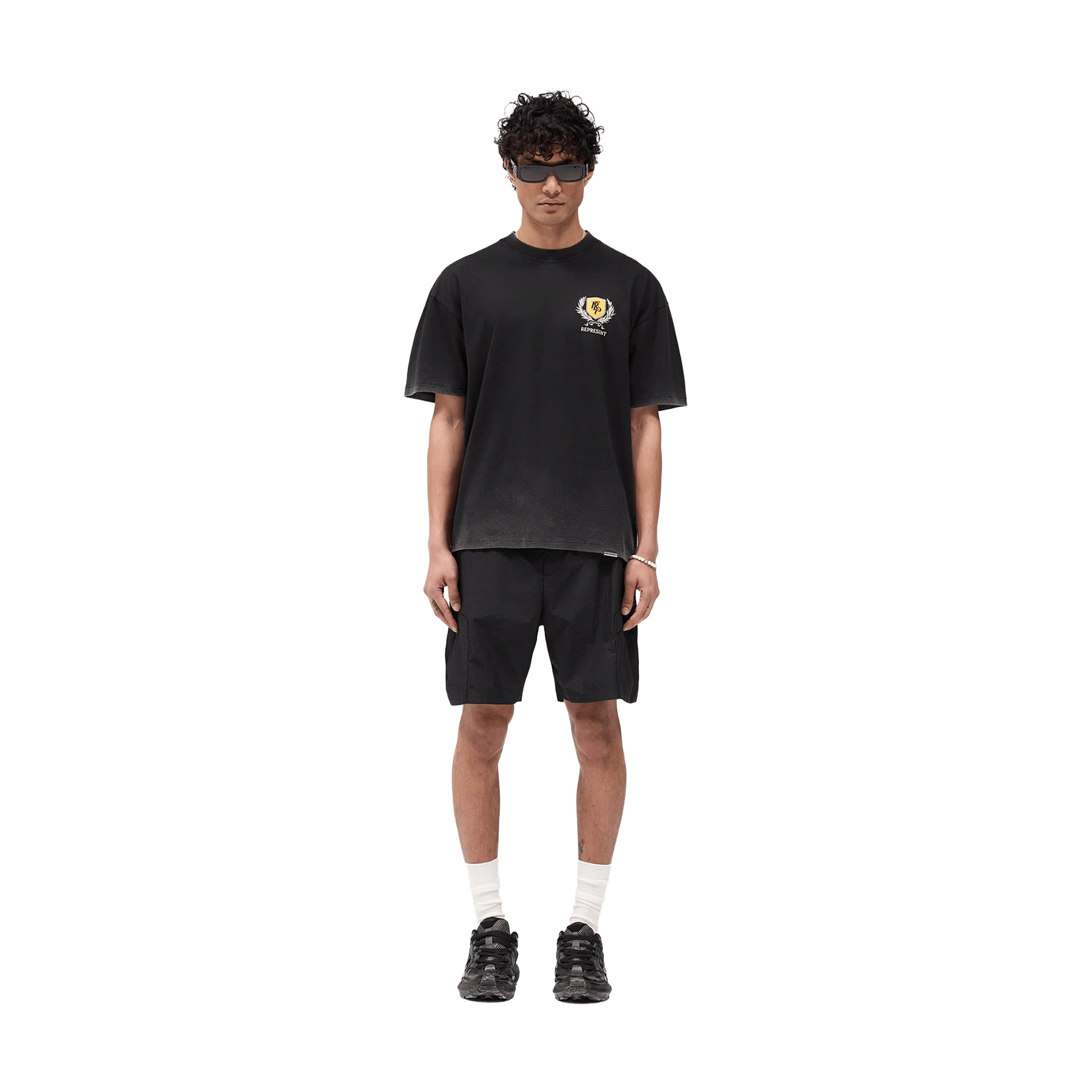 Represent Crest T-Shirt Vintage Black (SS25)