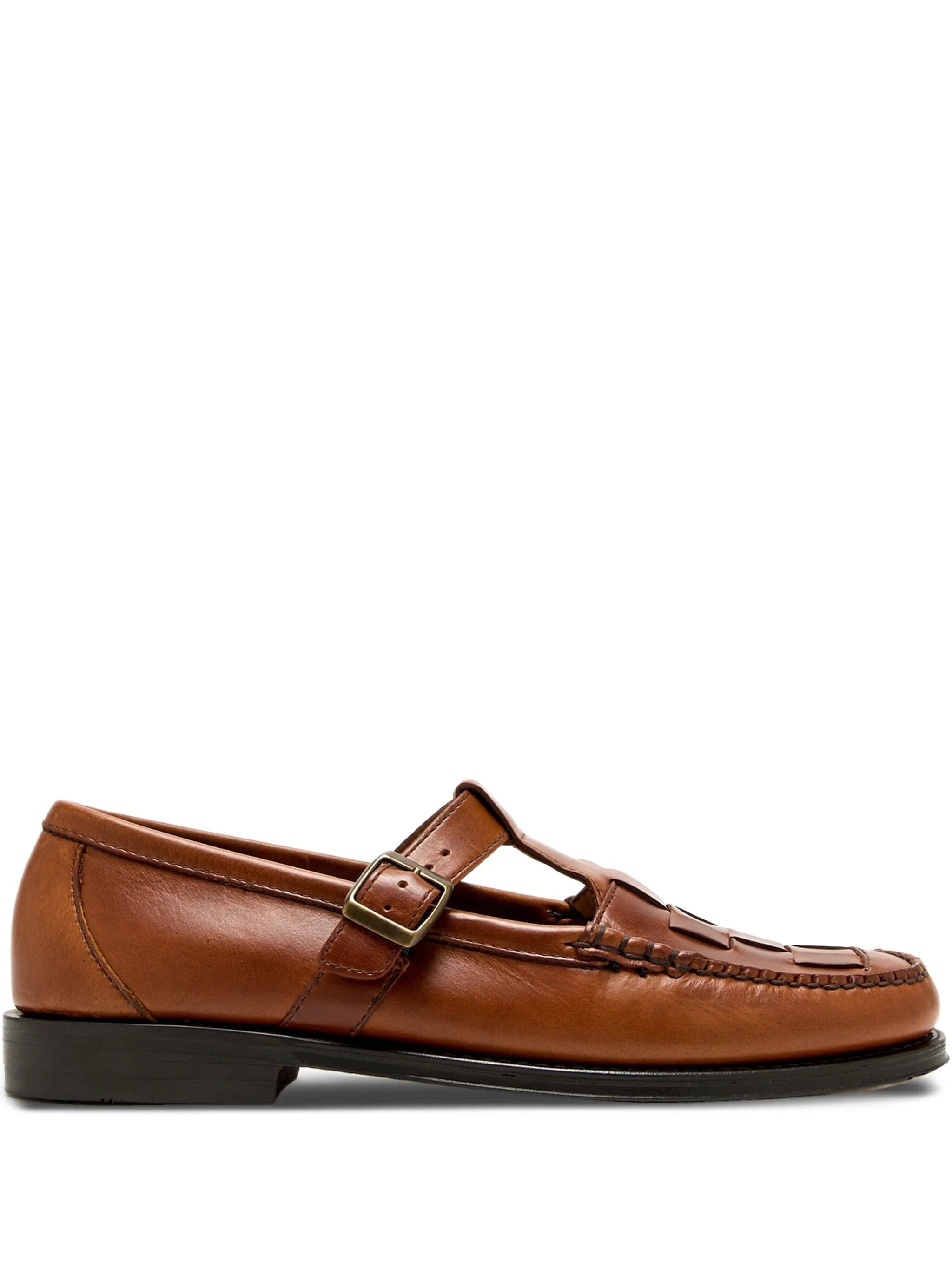 G.h.bass woven buckled monk shoes