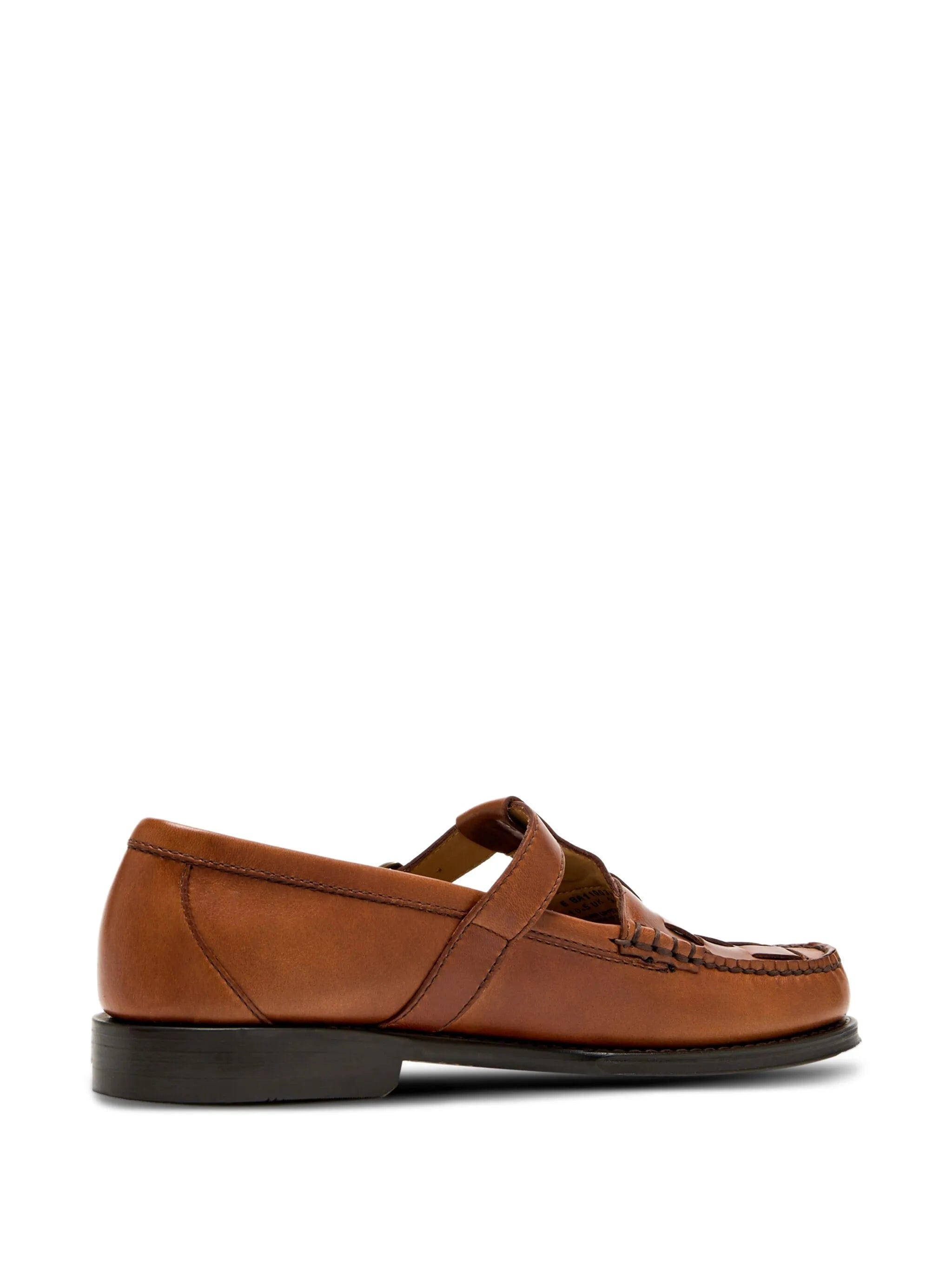 G.h.bass woven buckled monk shoes