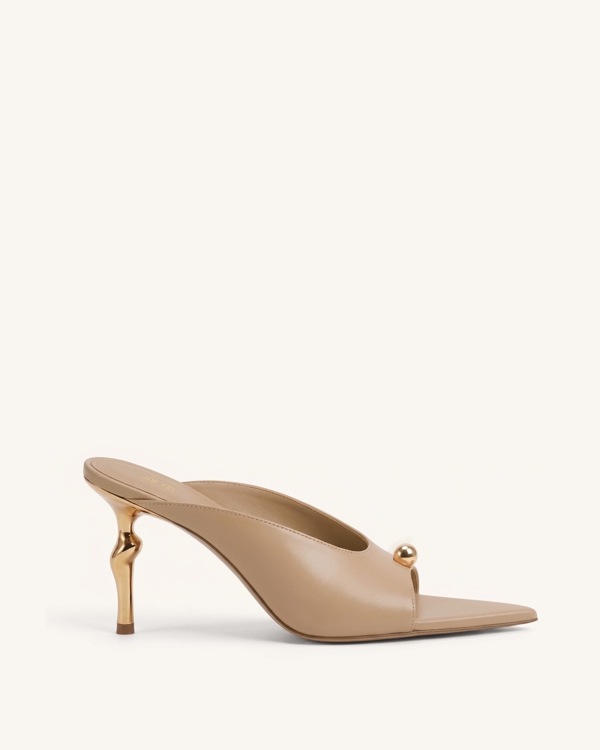 Jw Pei Noemi Pointed Toe Mule Heels Khaki