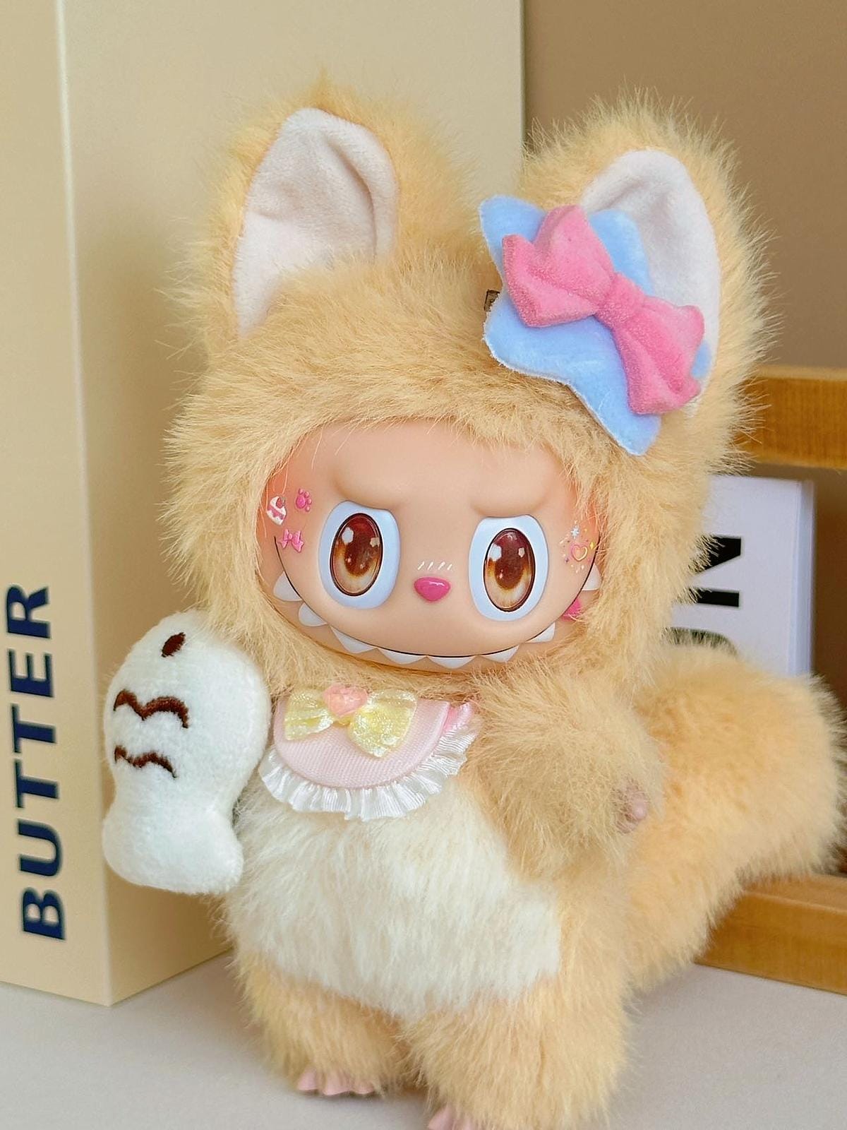 HANDMADE Creamy Kitten labubu – Handmade Plush Doll