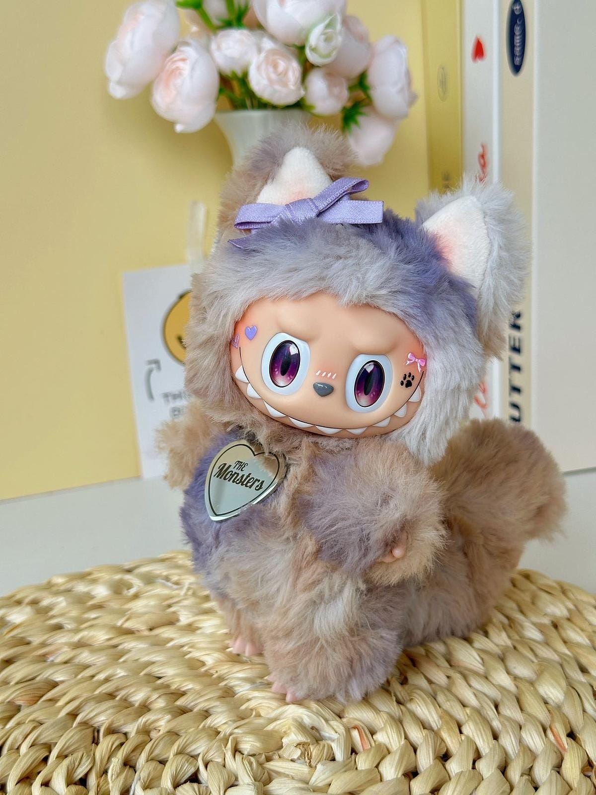 HANDMADE Gradient Kitty labubu – Handmade Plush Doll