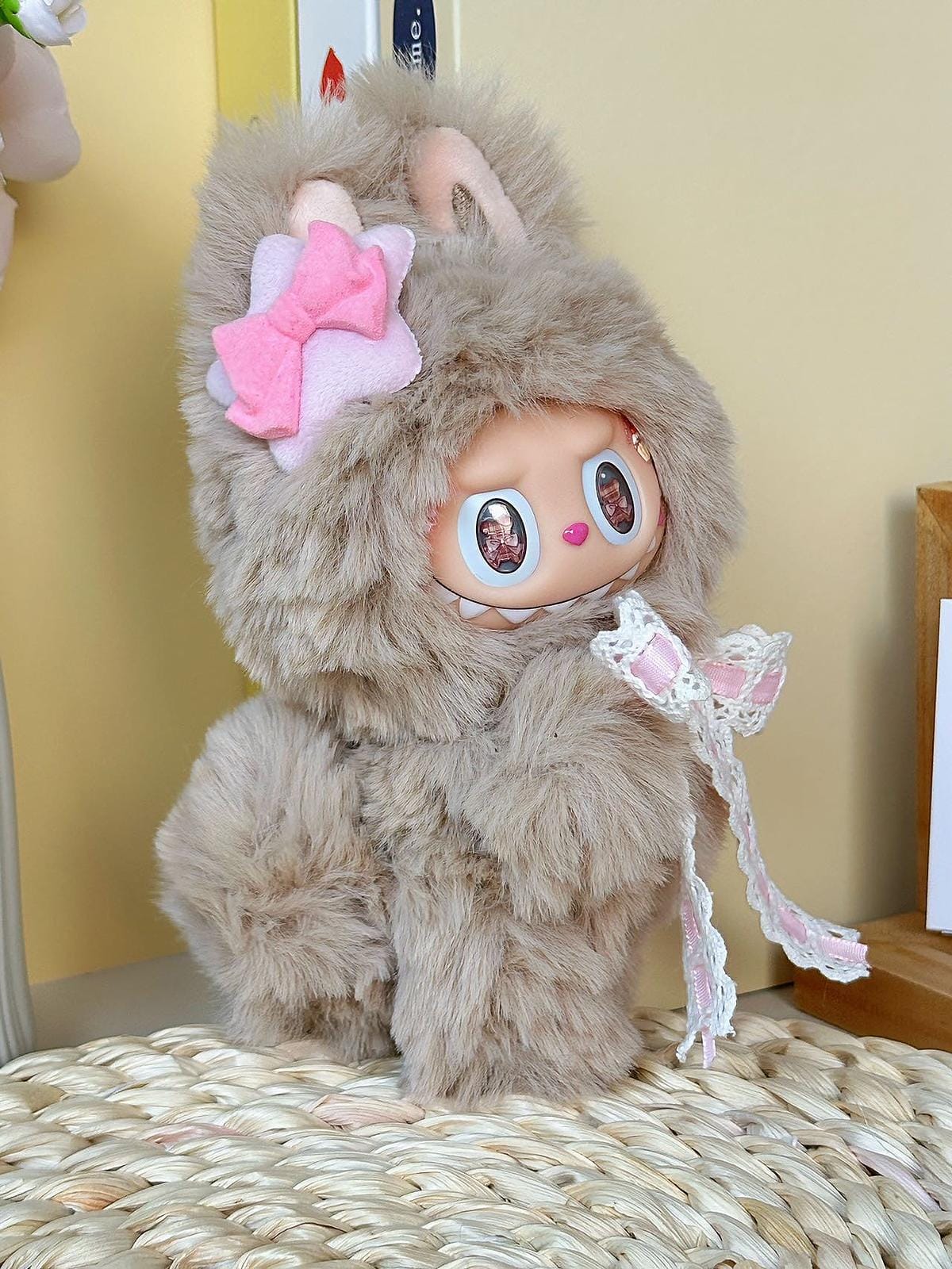 HANDMADE Milk Tea Bear labubu – Handmade Plush Doll
