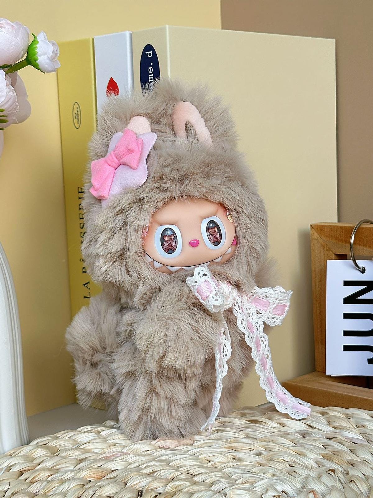 HANDMADE Milk Tea Bear labubu – Handmade Plush Doll