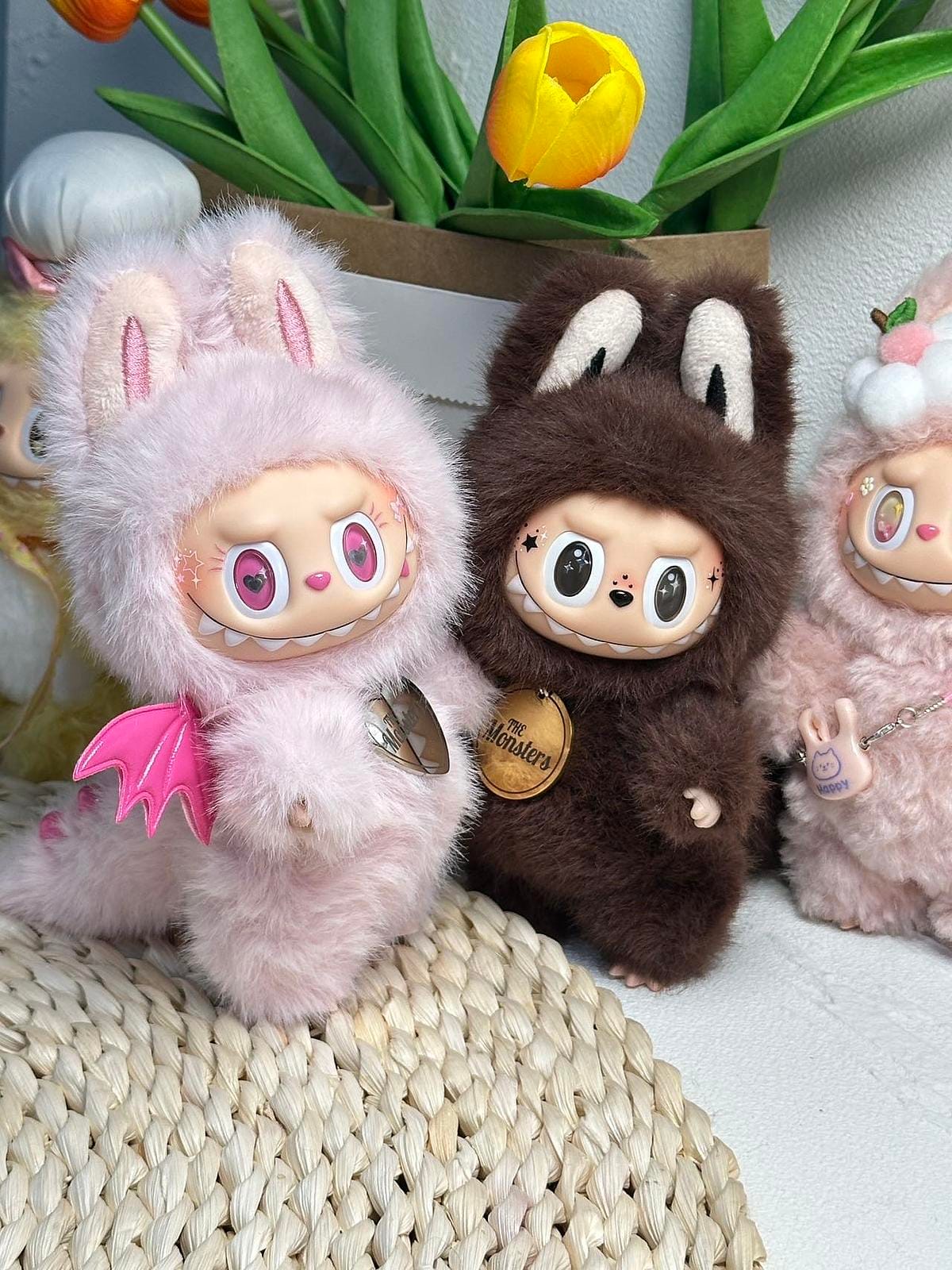 HANDMADE Pink Angel Labubu – Handmade Plush Doll