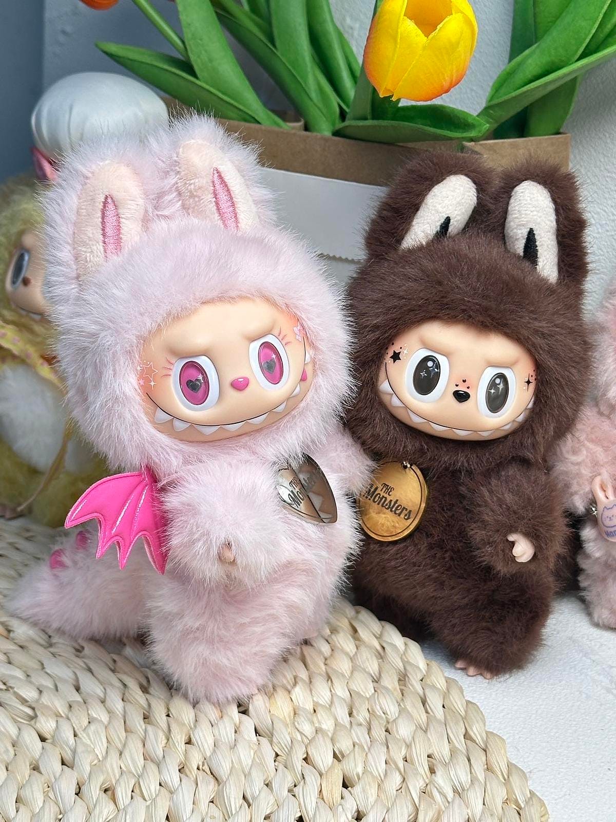 HANDMADE Pink Angel Labubu – Handmade Plush Doll