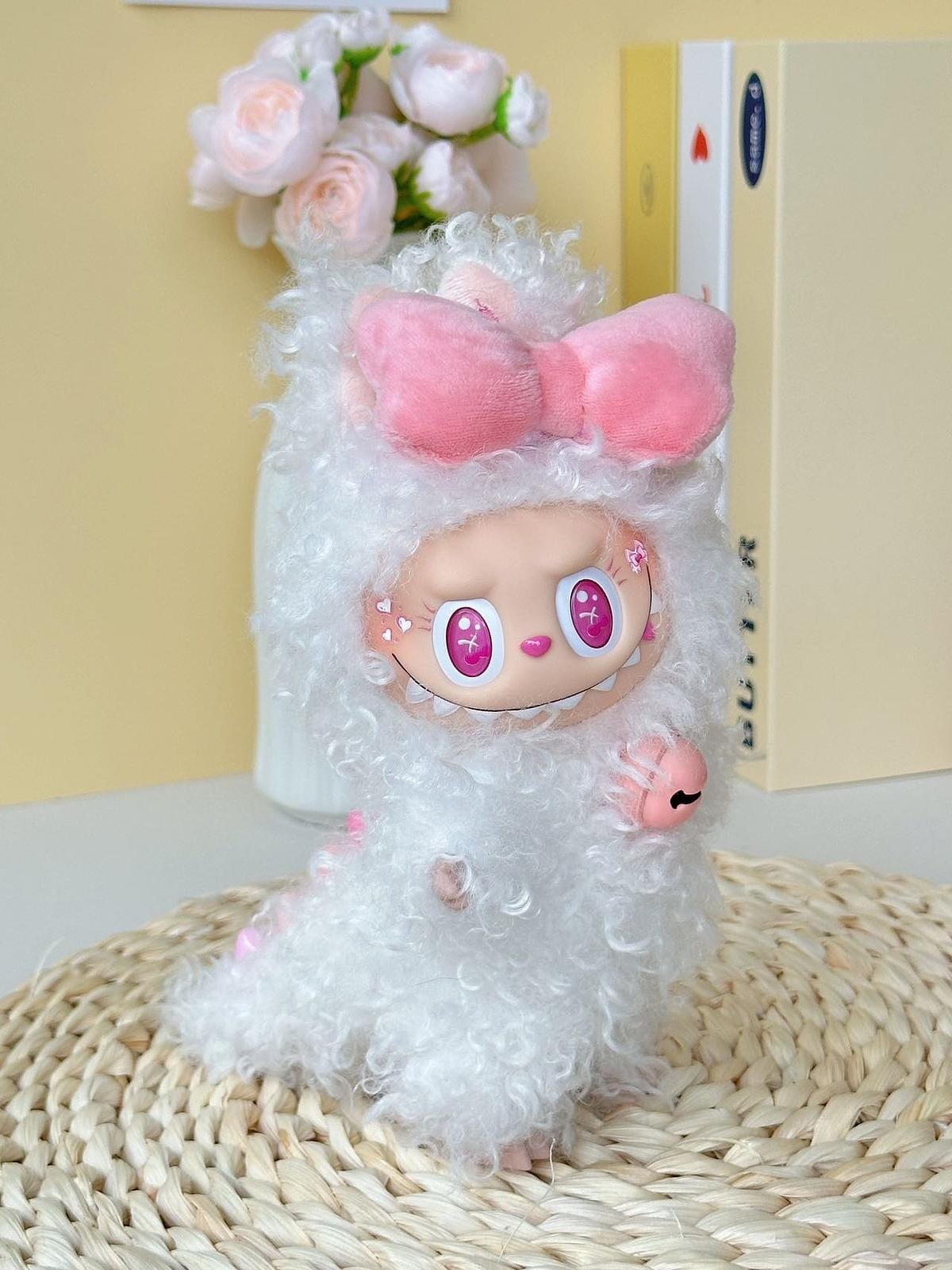 HANDMADE Curly Sweetheart Labubu – Handmade Plush Doll