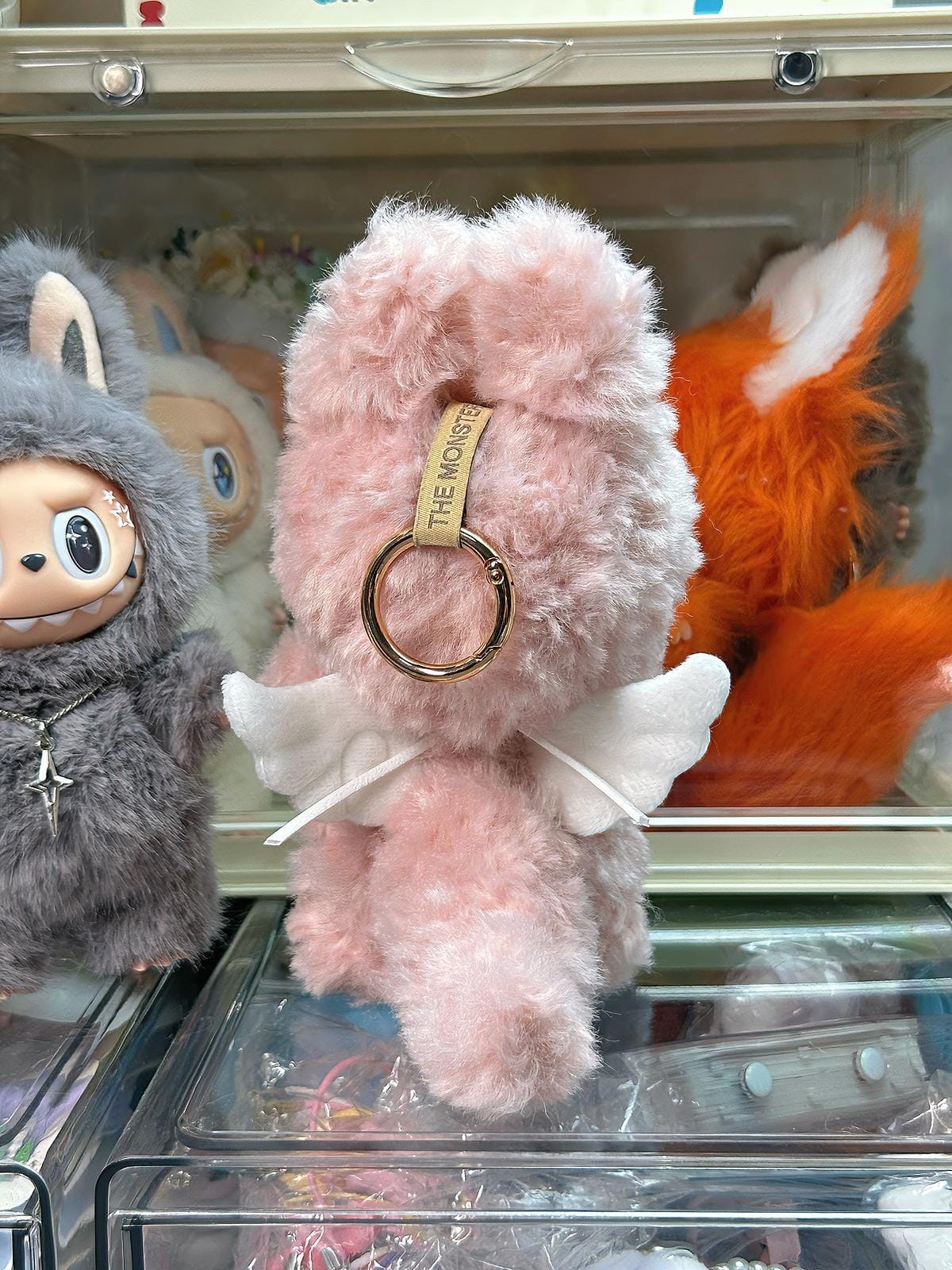 HANDMADE Peach Angel Labubu – Handmade Plush Doll
