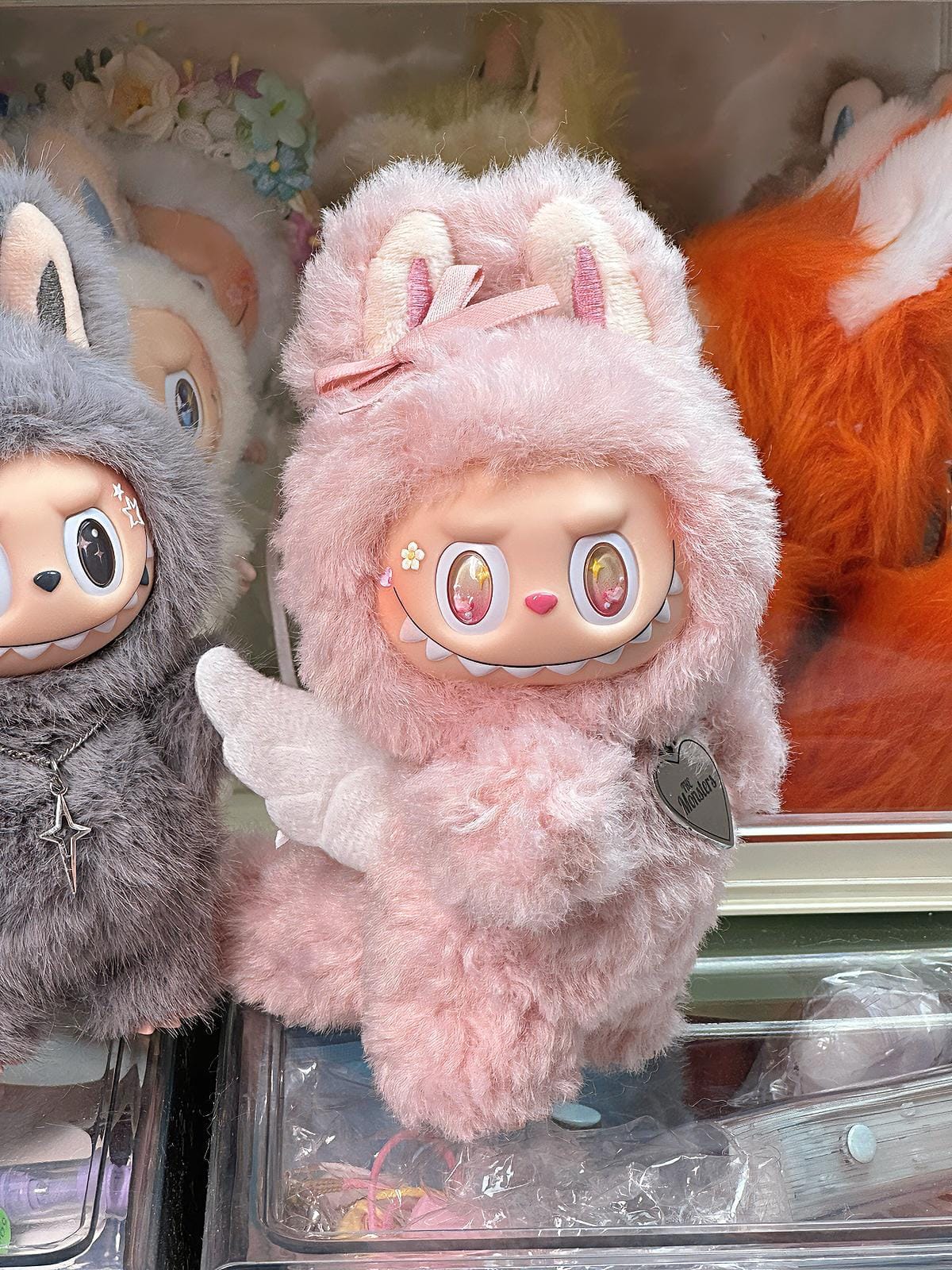 HANDMADE Peach Angel Labubu – Handmade Plush Doll