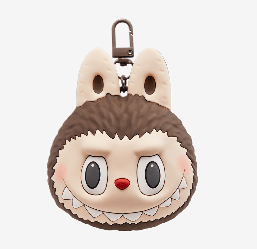 Brandonz LABUBU Originals - Brown Silicone Earphone Bag by POP MART