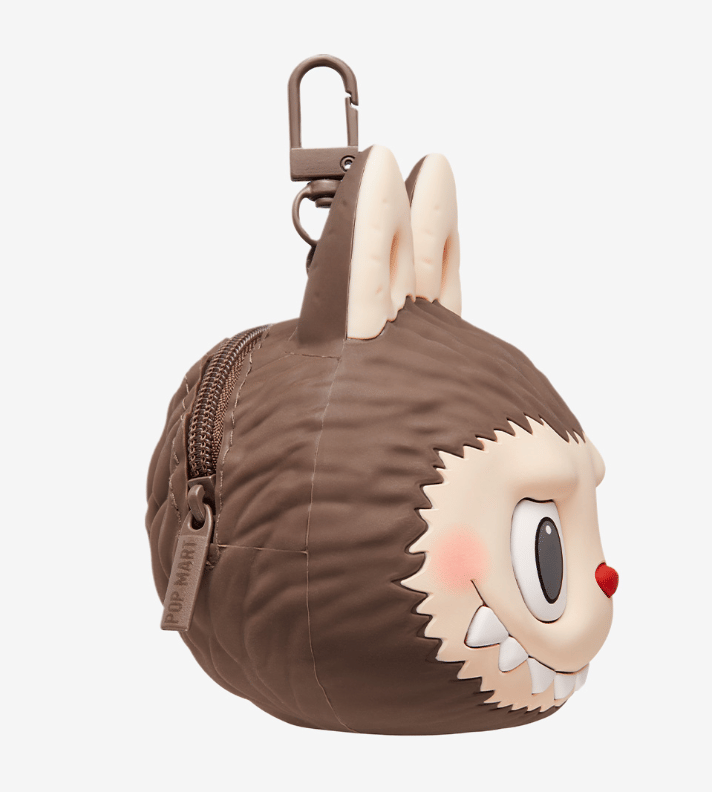 Brandonz LABUBU Originals - Brown Silicone Earphone Bag by POP MART