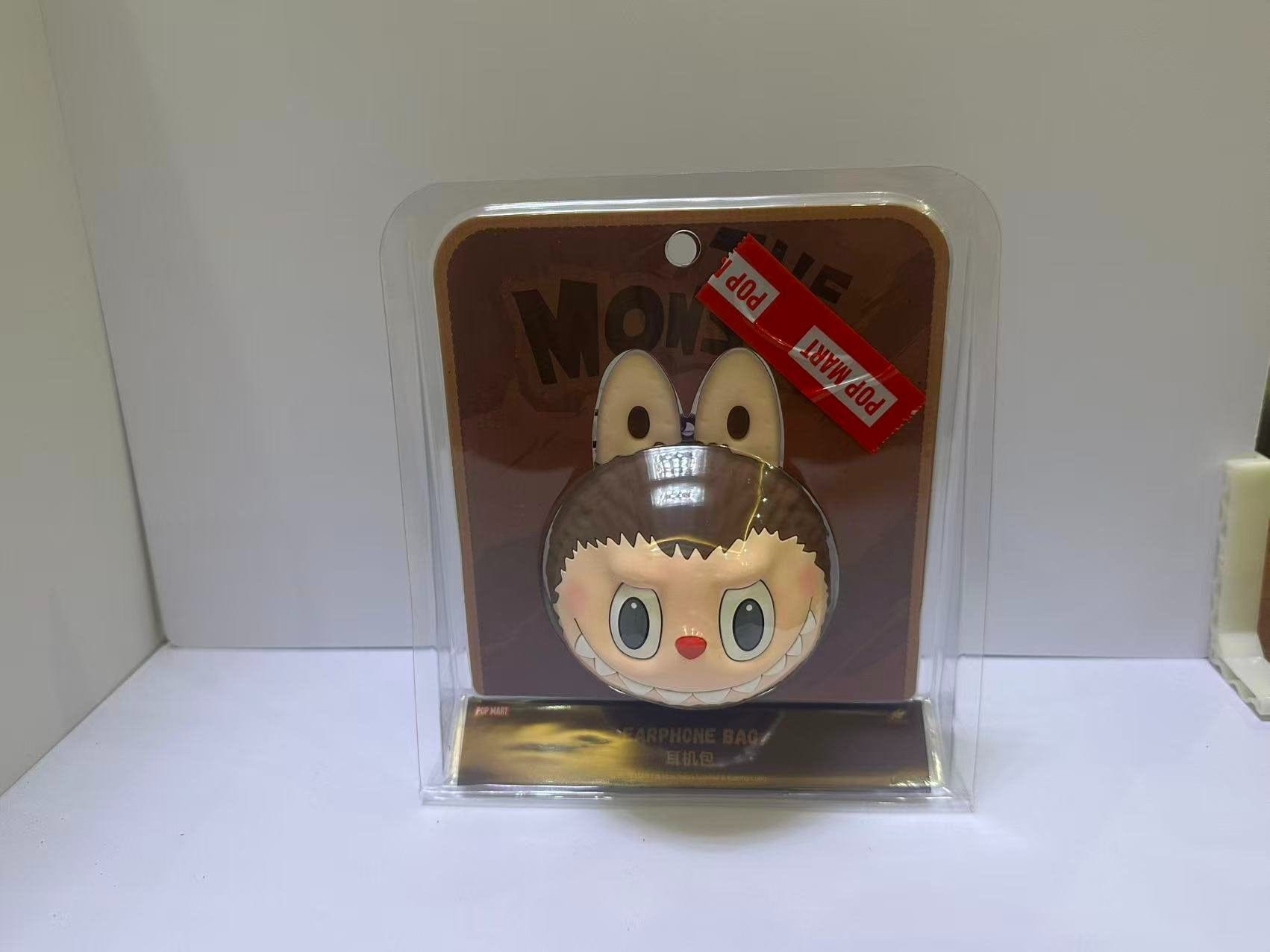 Brandonz LABUBU Originals - Brown Silicone Earphone Bag by POP MART