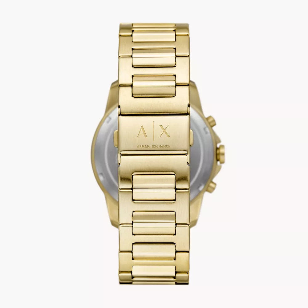 Armani Exchange Chronograph Gold - Tone Stainless Steel Watch And Bracelet Set