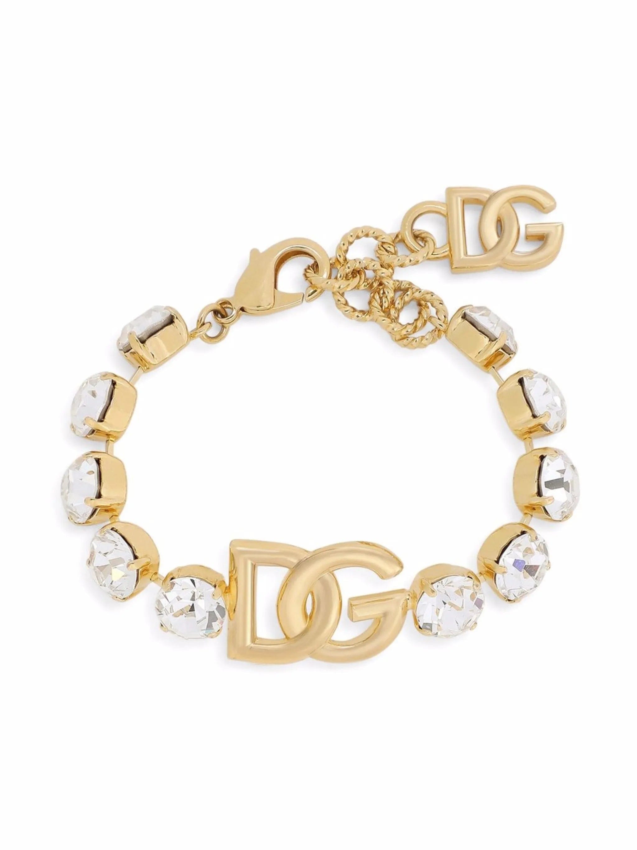 Dolce & Gabbana DG logo crystal rhinestones - embellished bracelet