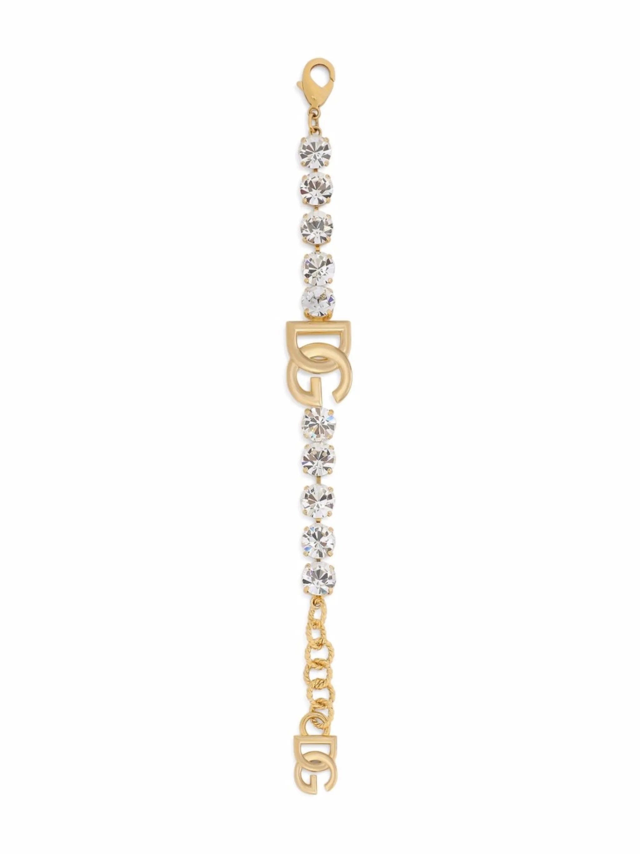 Dolce & Gabbana DG logo crystal rhinestones - embellished bracelet