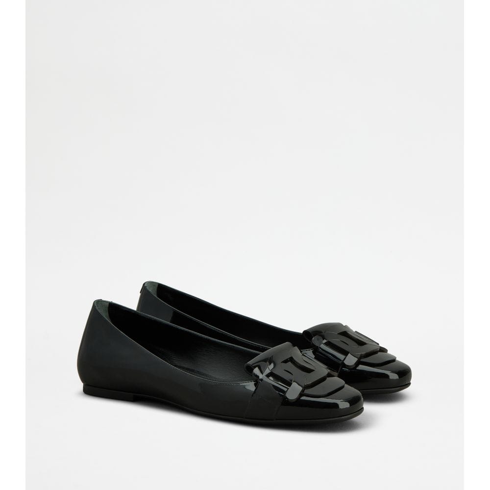 Tod's Tods Kate Ballerinas In Leather Black Womens