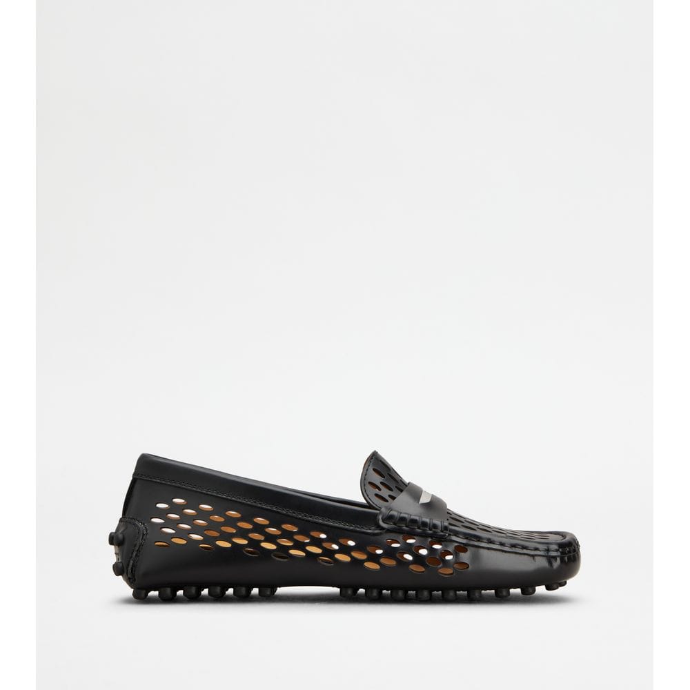 Tod's Tods Gommino Loafers In Leather Black Womens