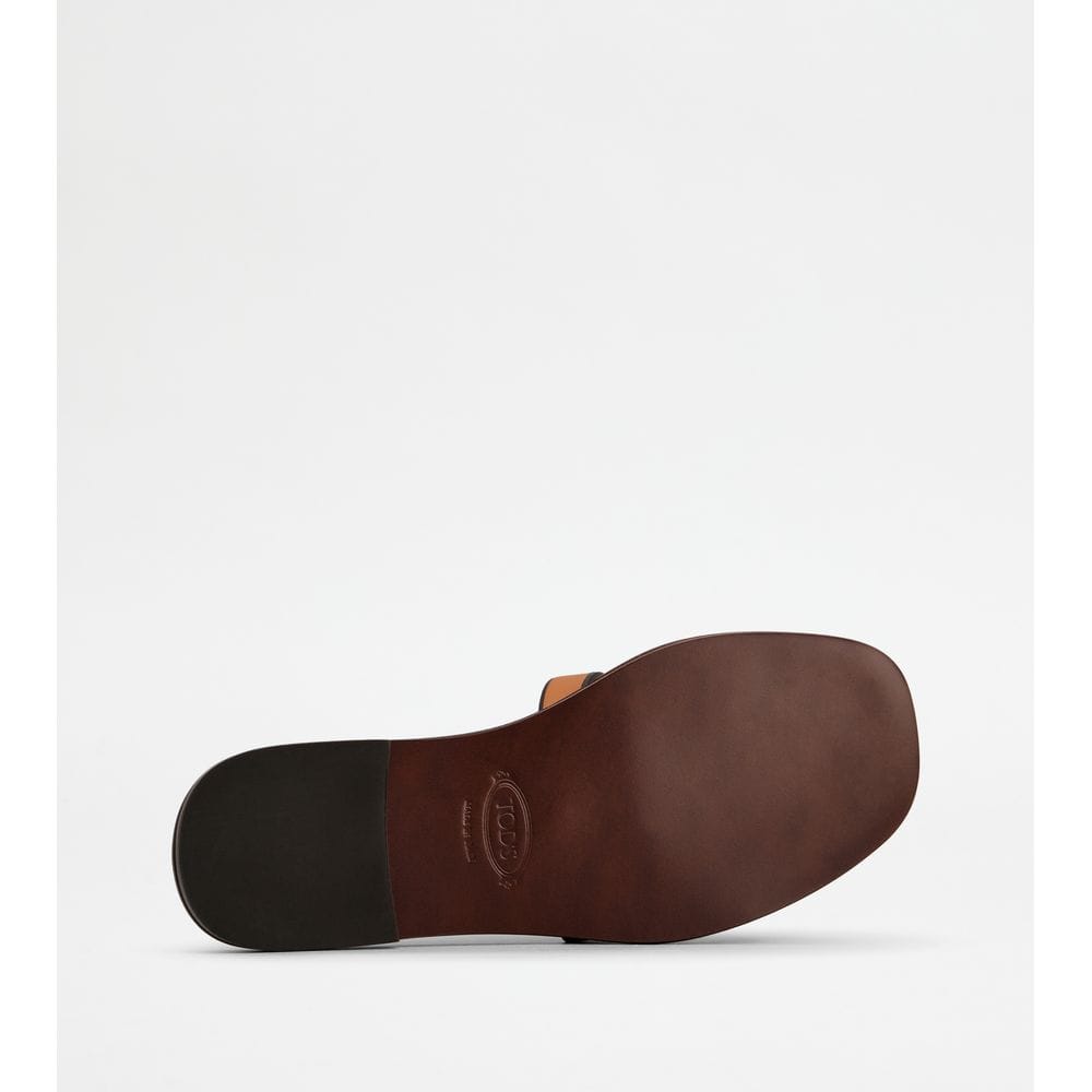 Tod's Tods Sandals In Leather Orange Womens