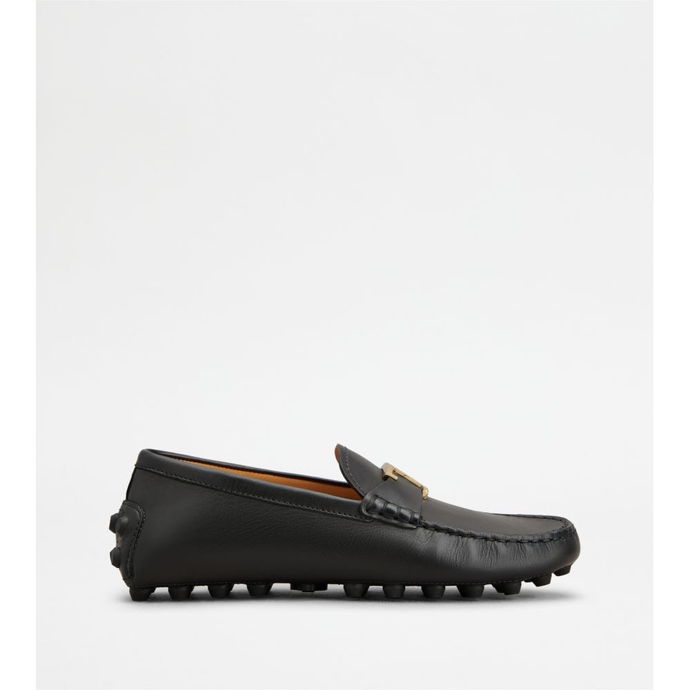 Tod's Tods T Timeless Gommino Bubble Loafers In Leather Black Womens