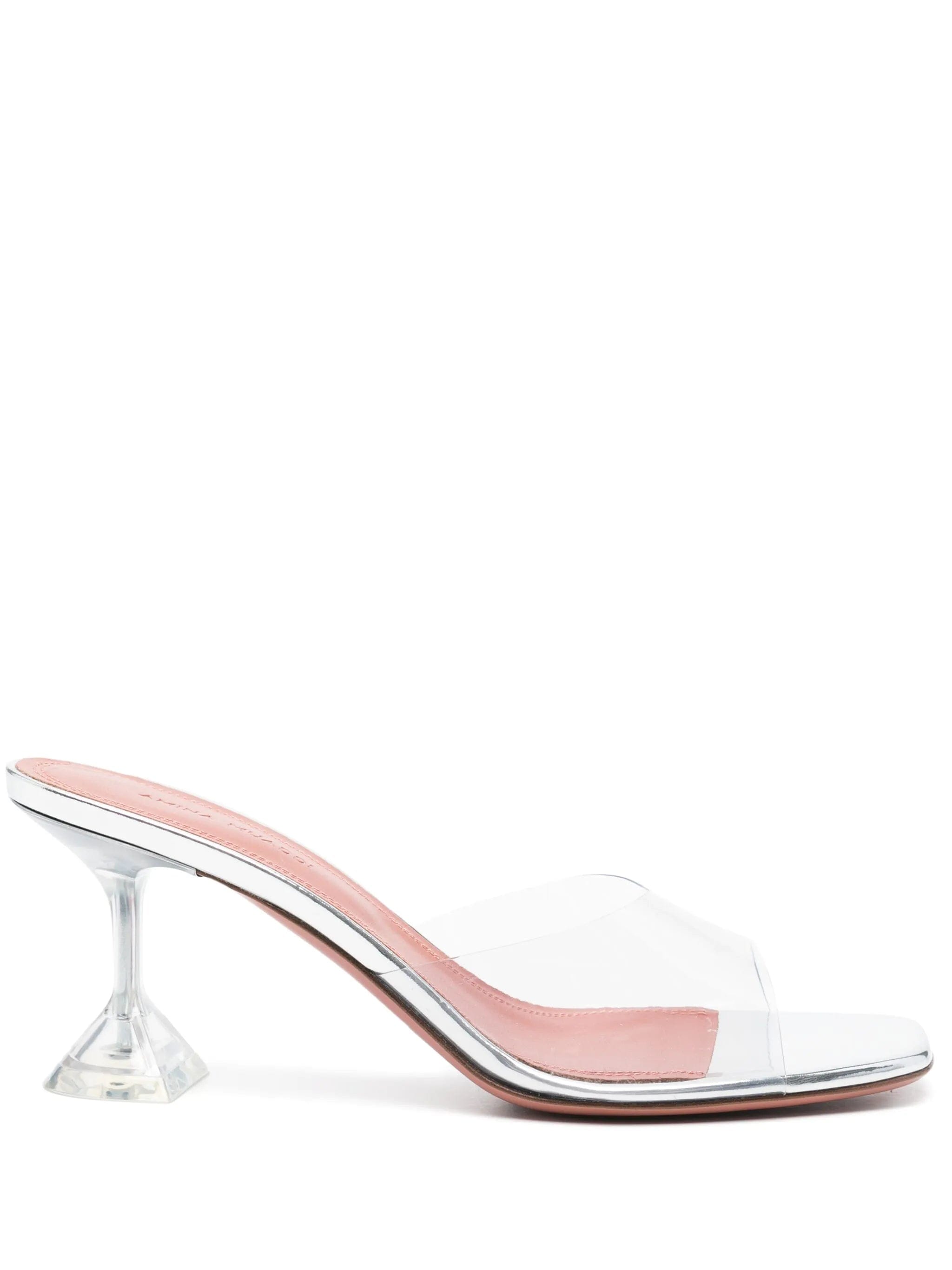 Amina Muaddi 70 mm Lupita Glass sandals