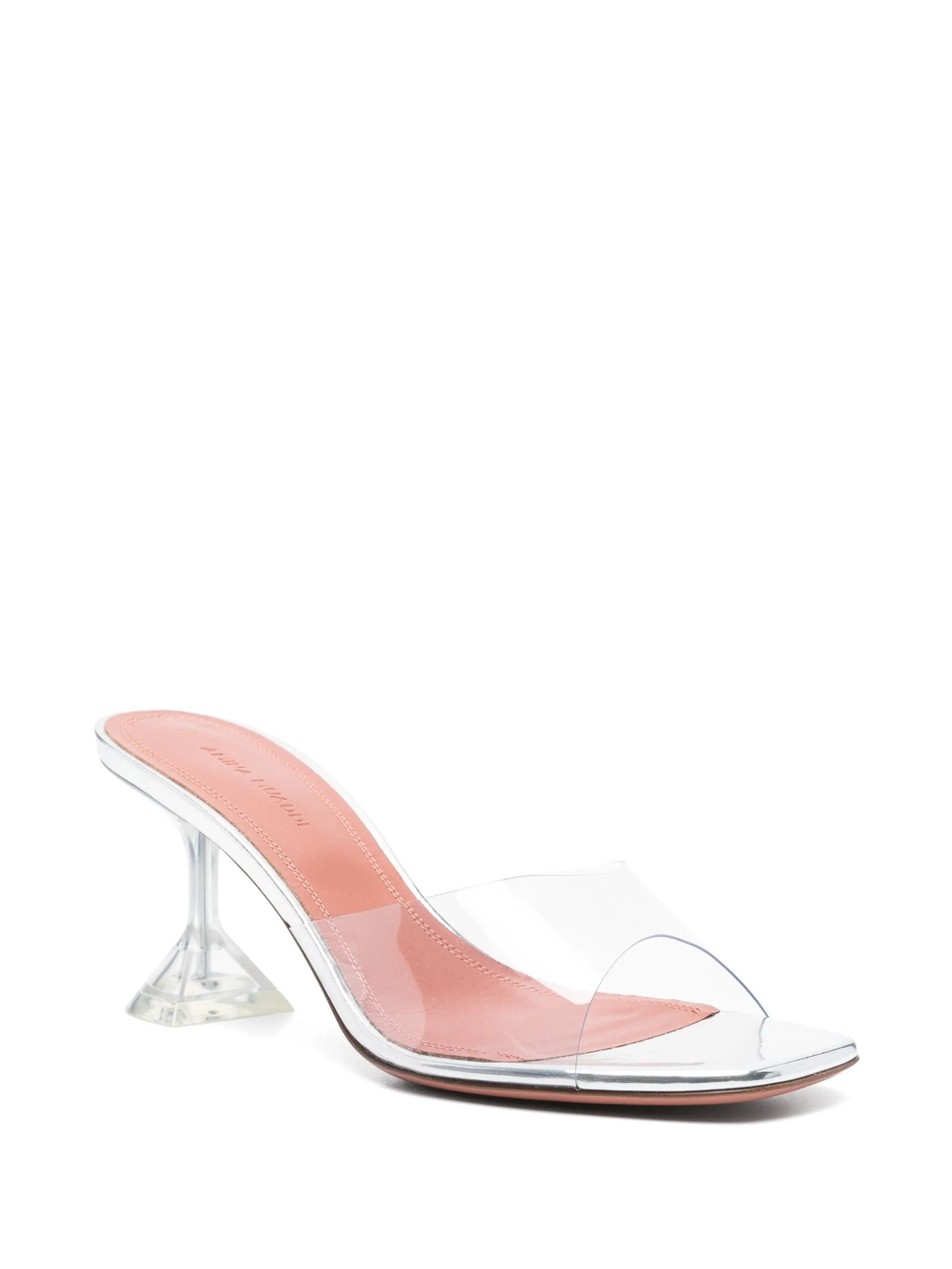 Amina Muaddi 70 mm Lupita Glass sandals